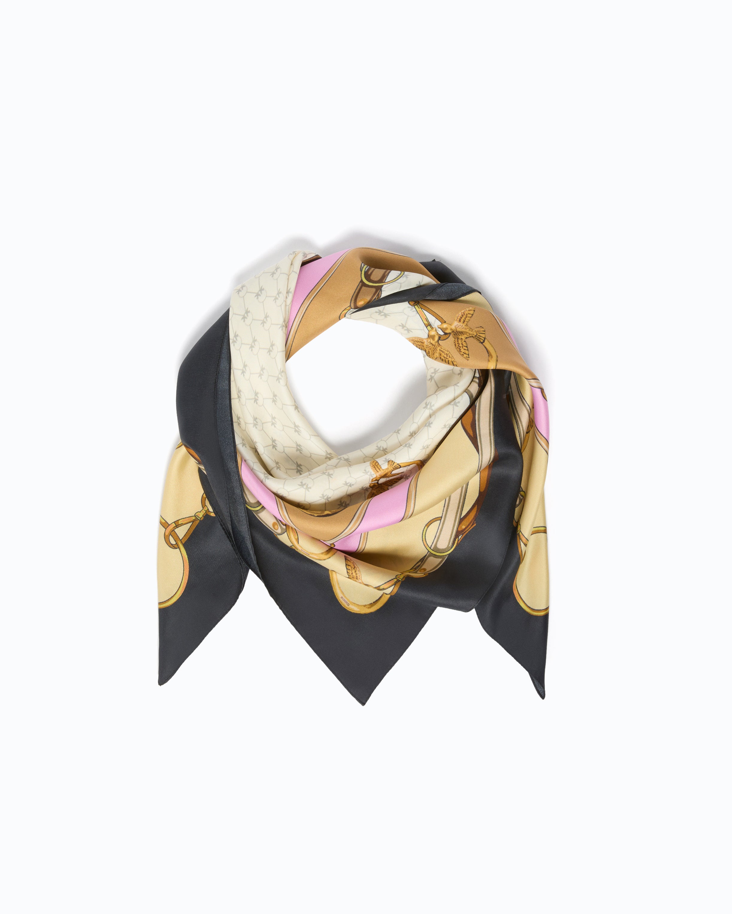 Pinko Limbo Foulard apaszka beżowa jedwabna