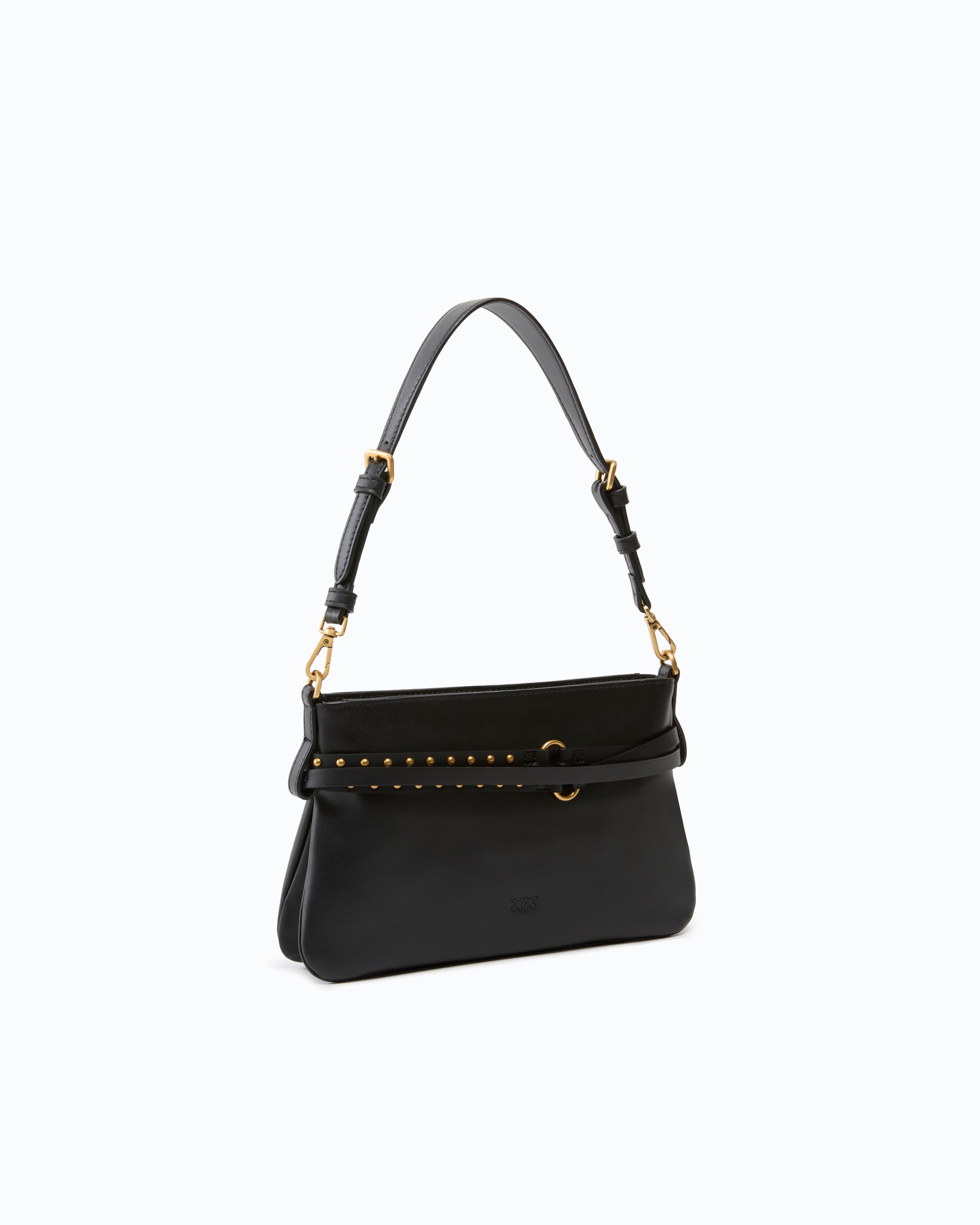 Pinko Belt Bag Mini torebka skórzana czarna