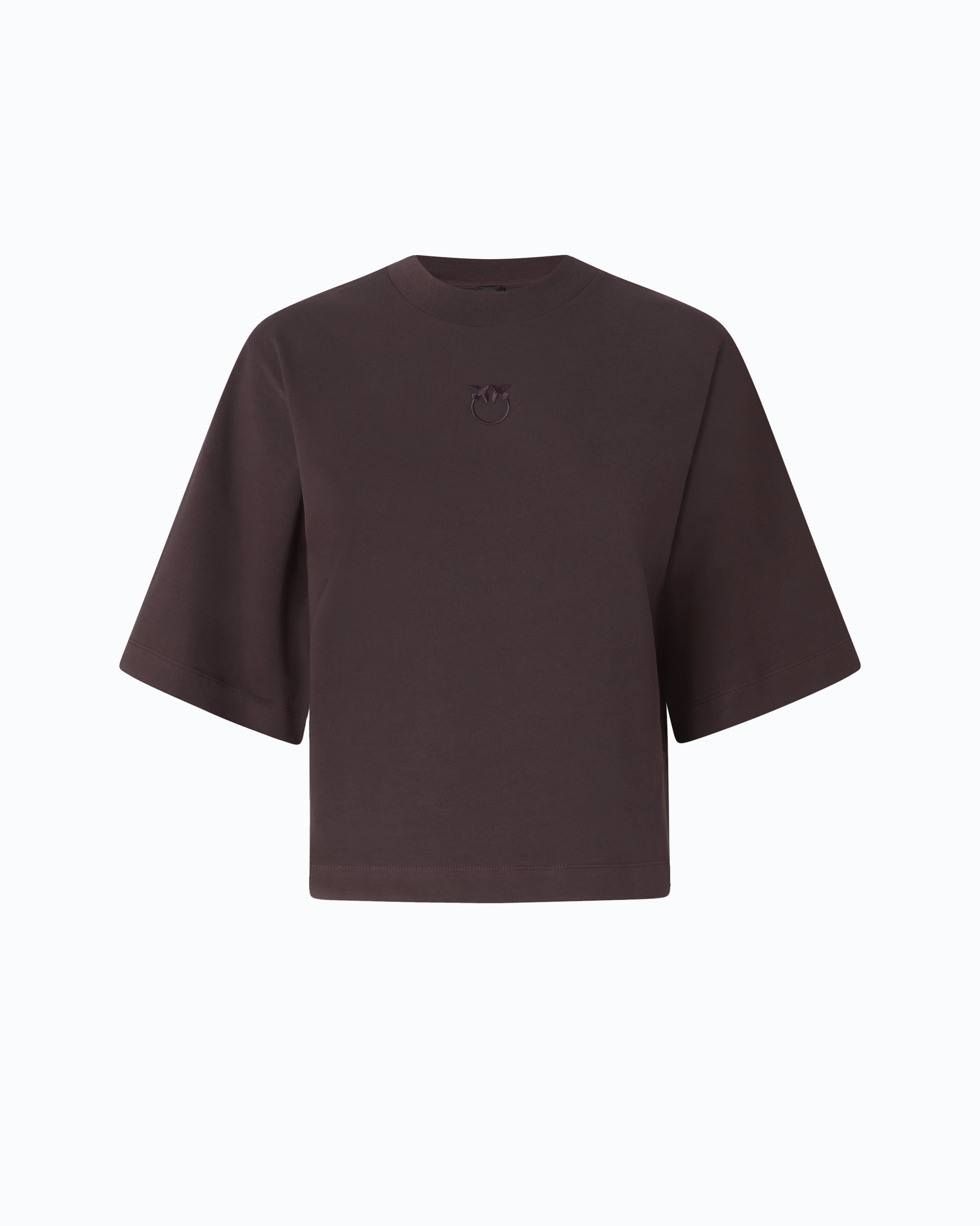 Pinko Niamey t-shirt bawełniany brązowy