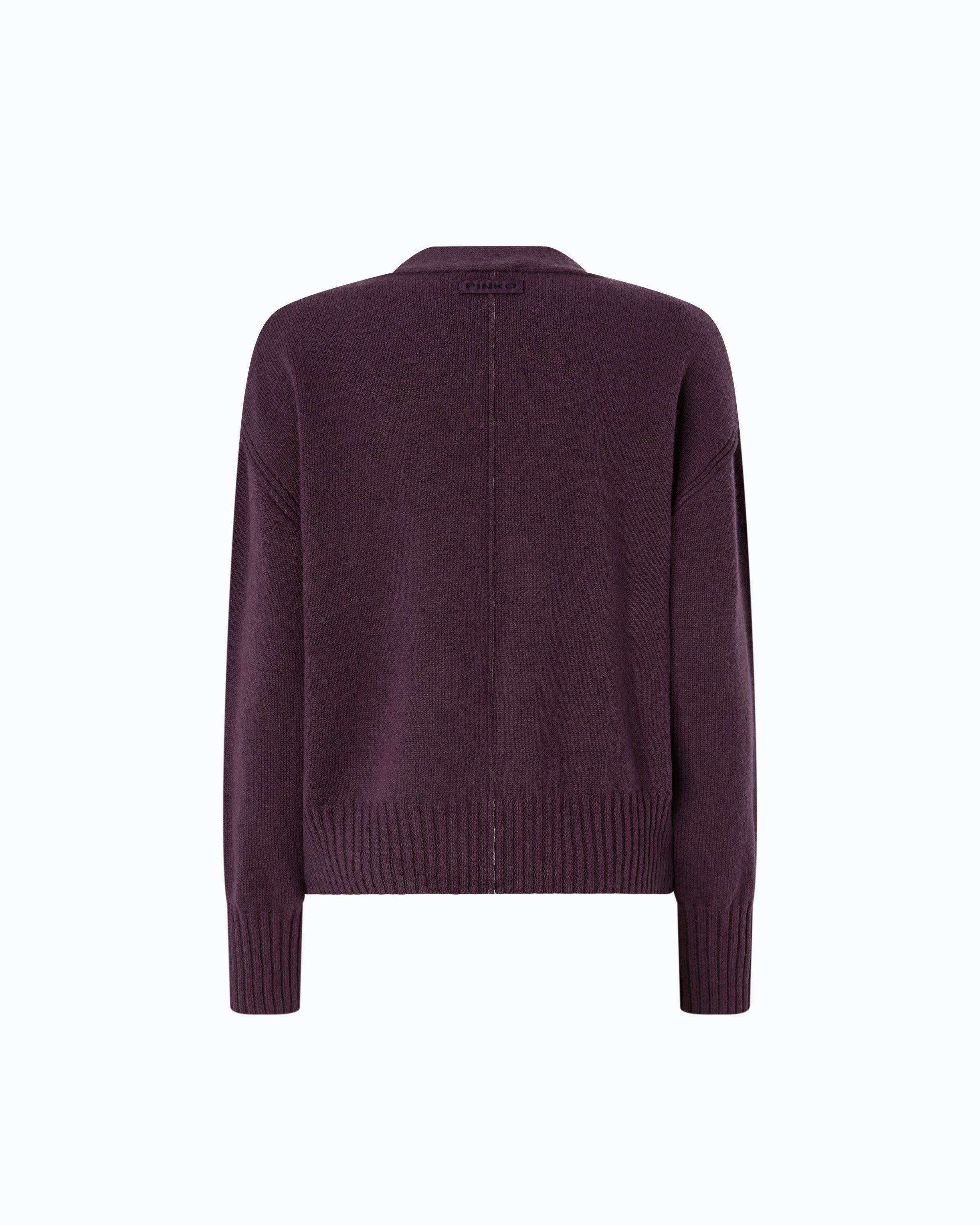 Pinko Vienna Cardigan kardigan fioletowy wełna i kaszmir
