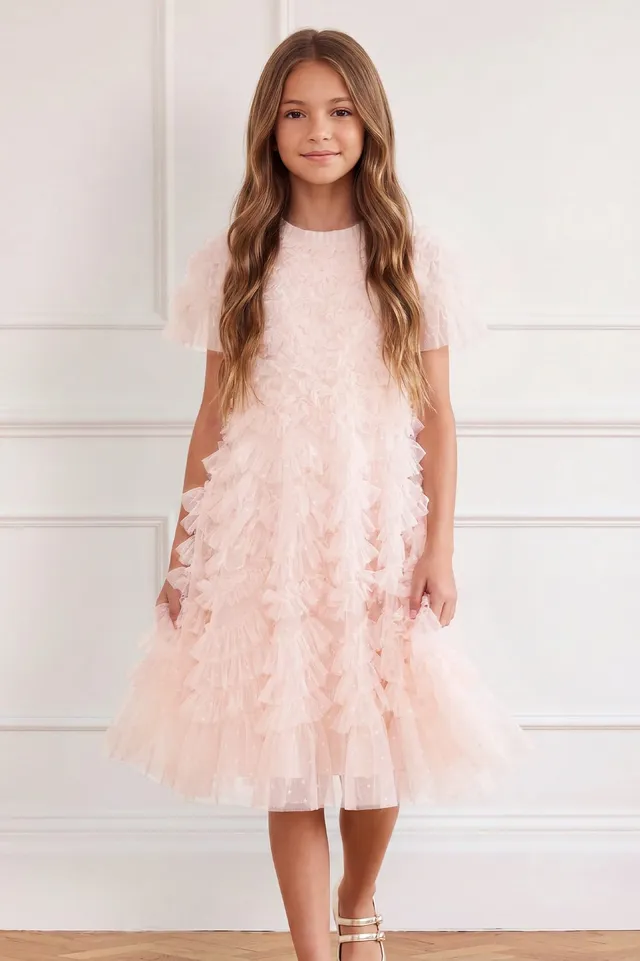 Needle & Thread Thalia Kids Dress sukienka różowa