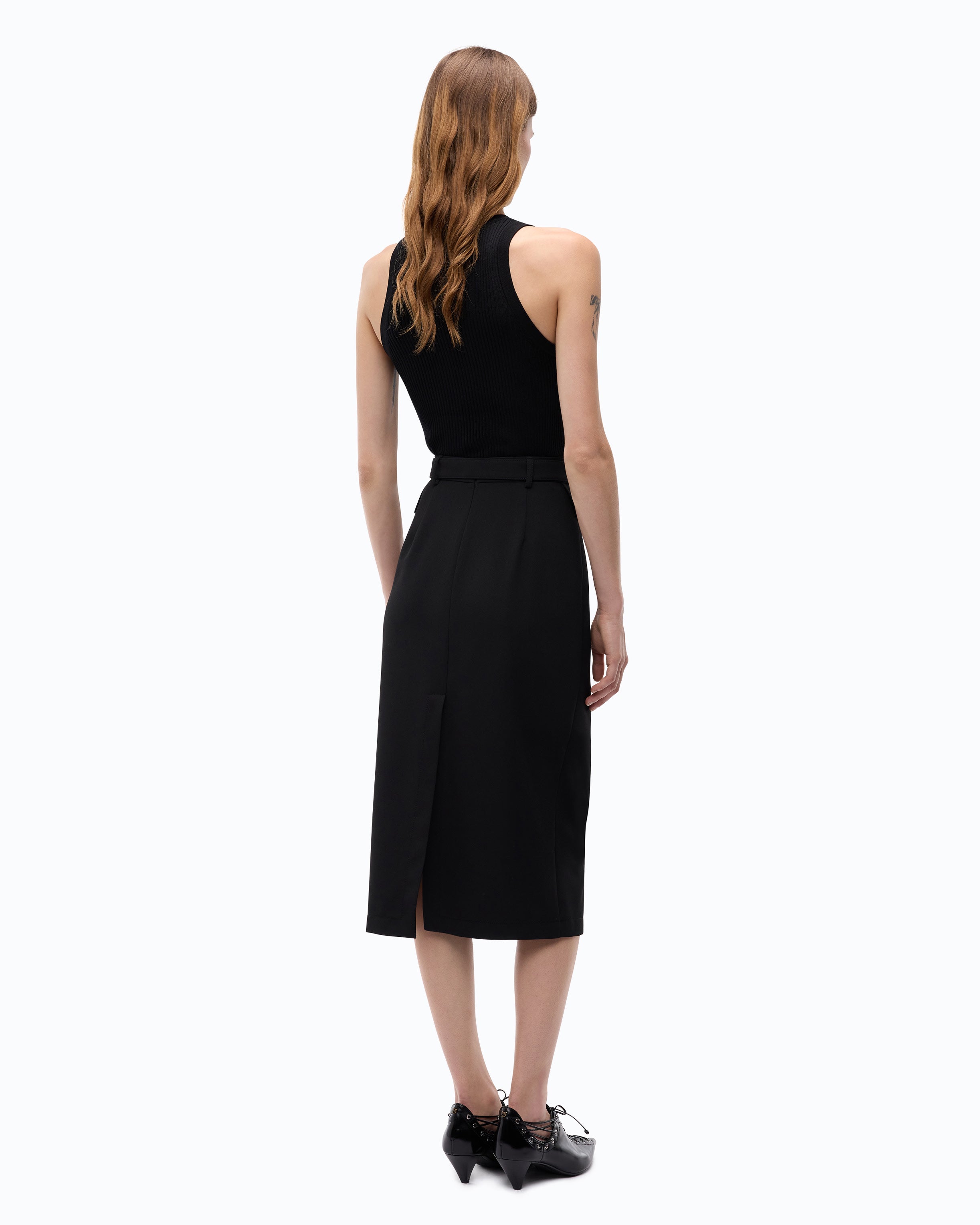 Pinko Gazania Skirt spódnica czarna ołówkowa