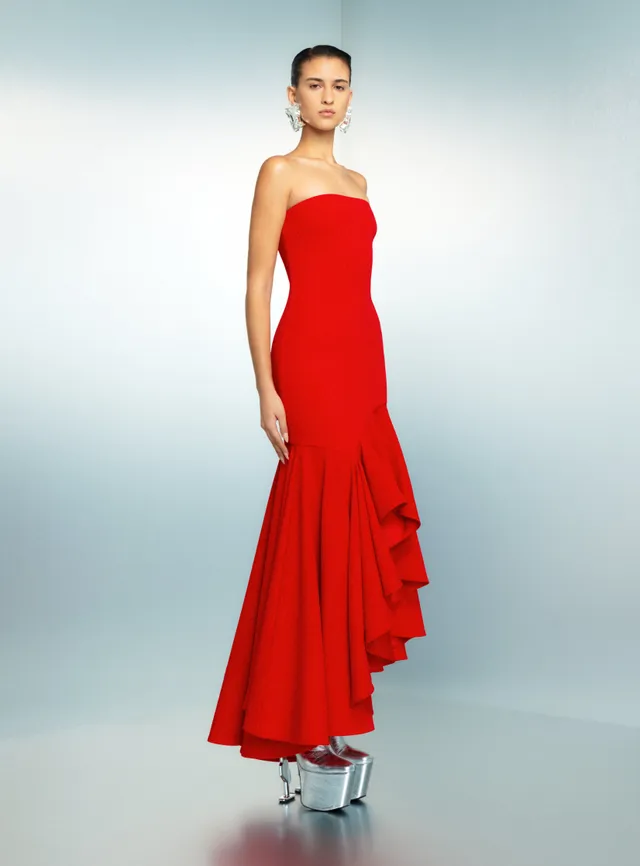 Solace London Hani Maxi Dress sukienka czerwona