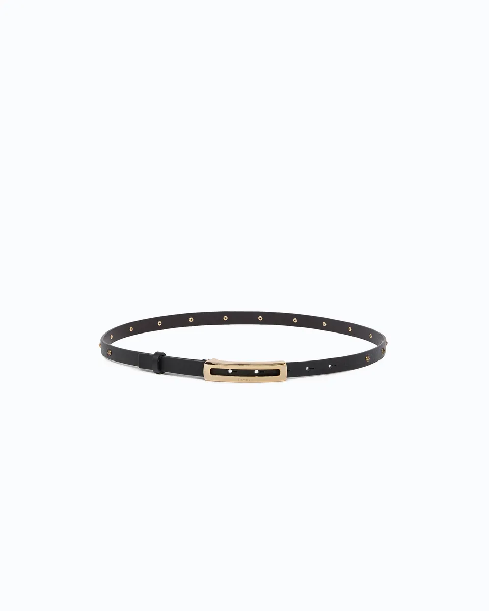 Pinko High Belt H1 pasek czarny 1 cm