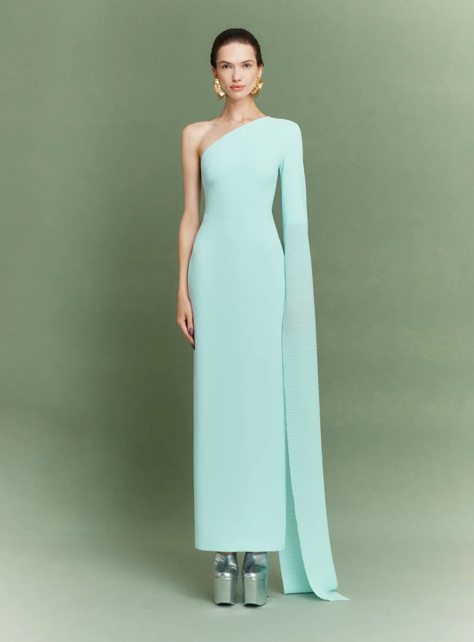 SOLACE LONDON Sylvia sukienka wieczorowa opal maxi