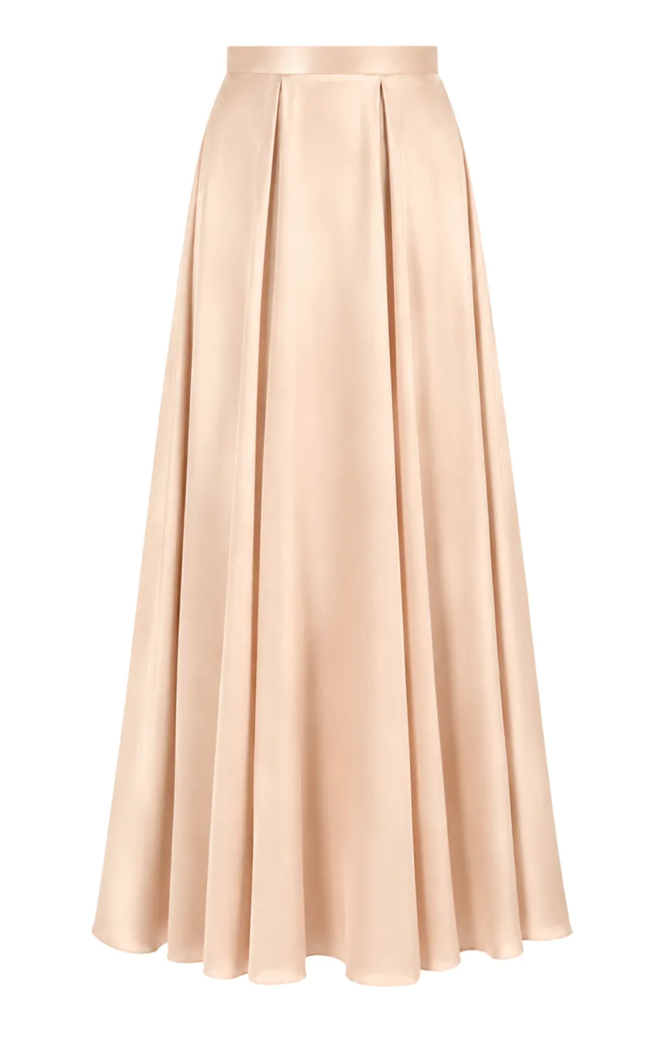 Temperley London Amerie spódnica satynowa Champagne długa