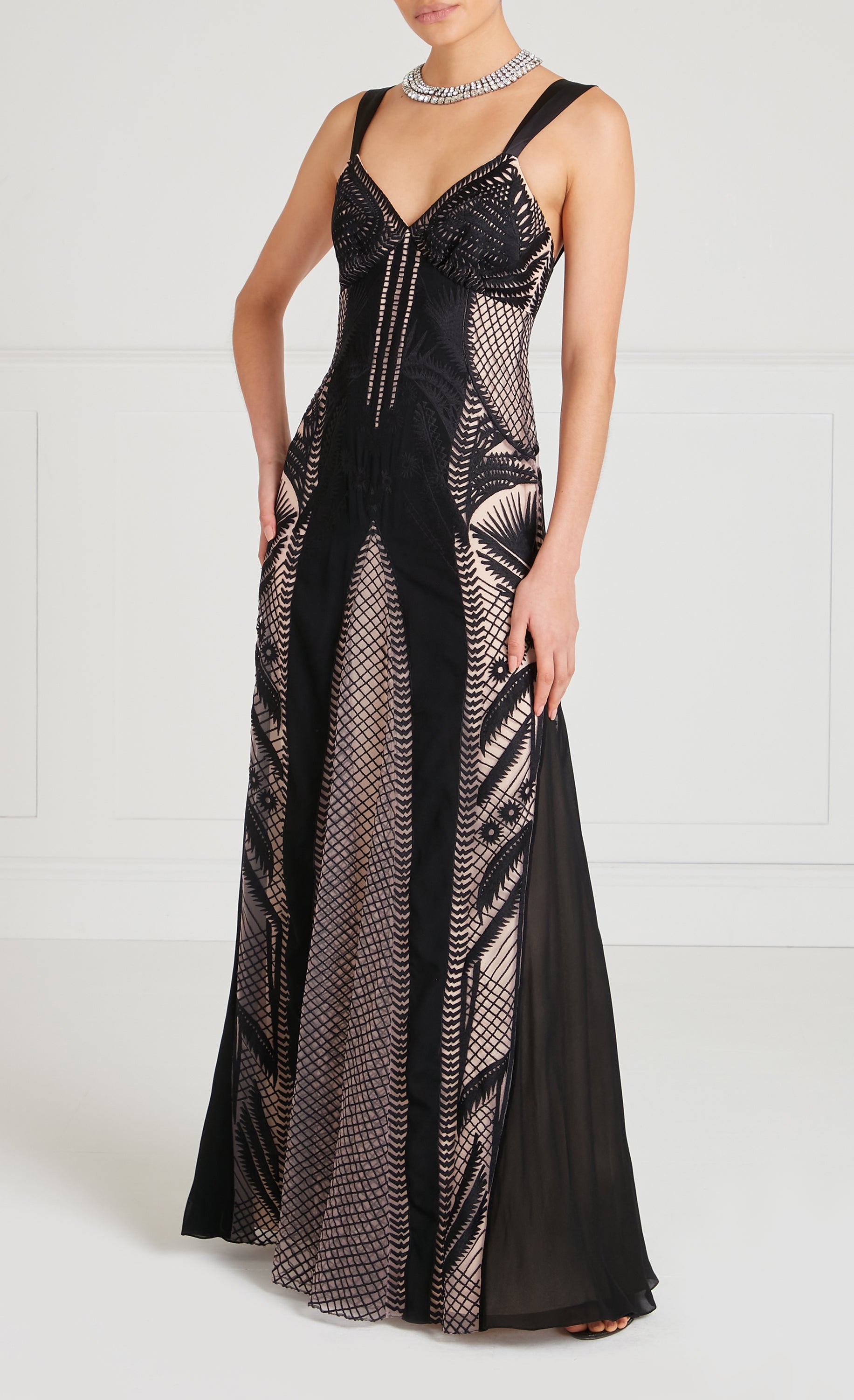 Temperley London Giselle Gown sukienka wieczorowa Black Mix