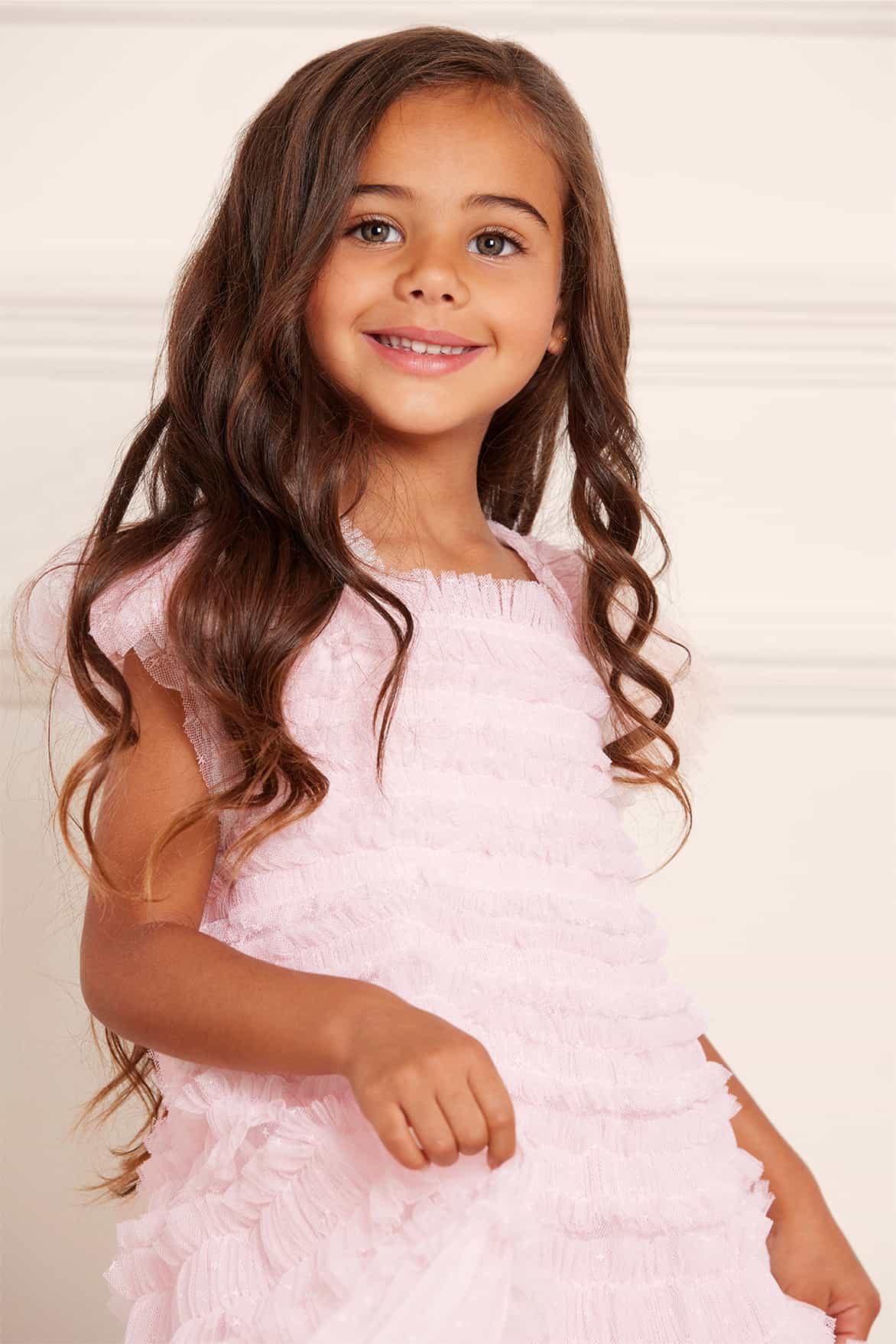 Needle & Thread Lisette Kids Dress sukienka różowa tiulowa