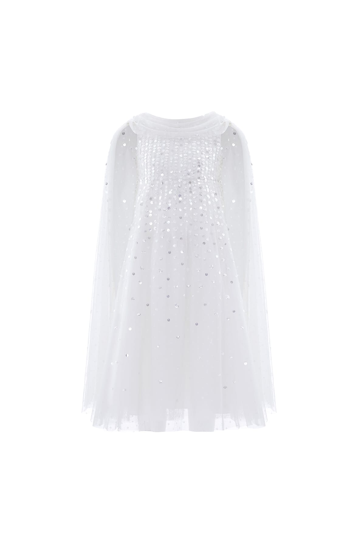 Needle & Thread Moonlight Sequin Gown sukienka biała