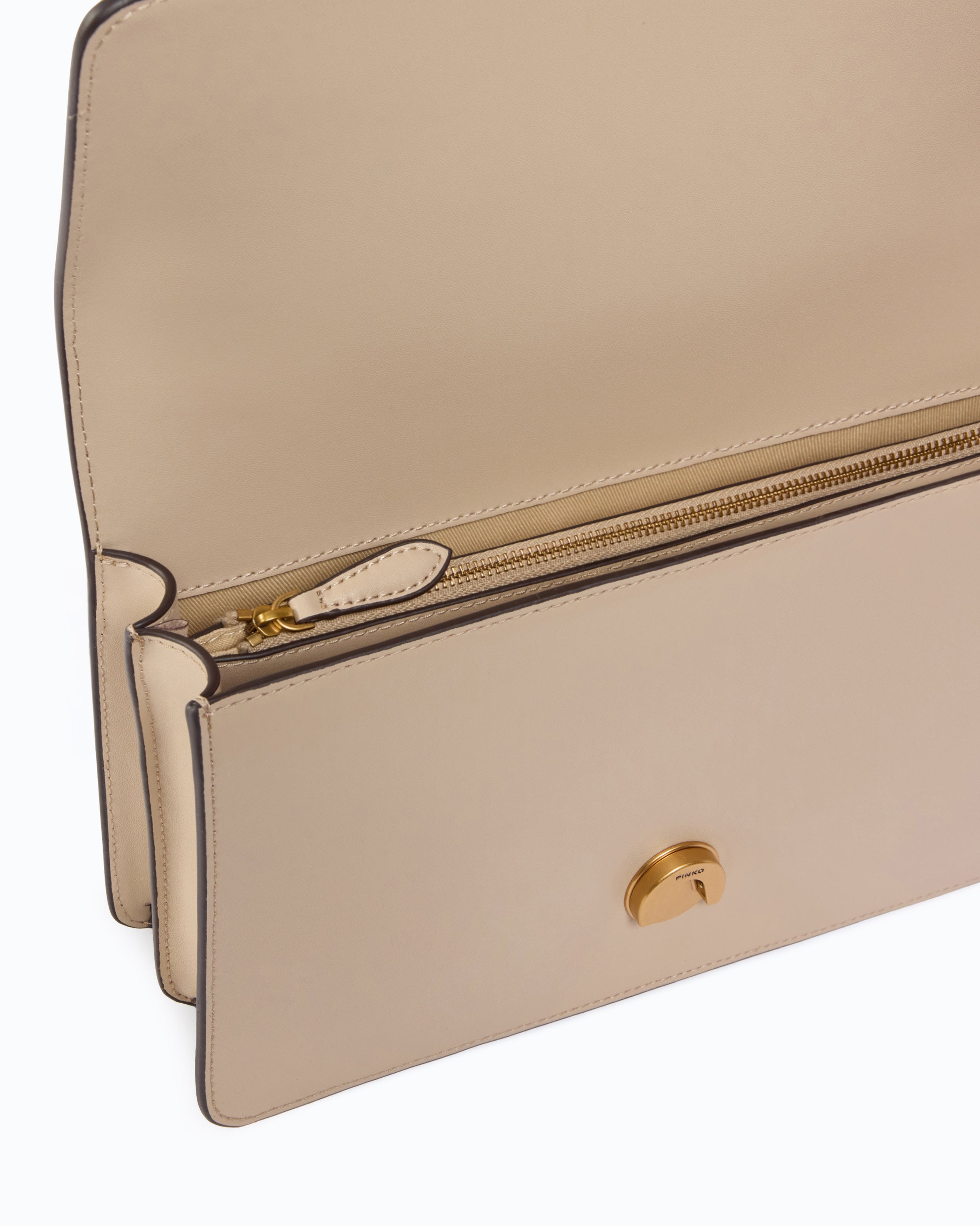 Pinko Love Bag One torebka beżowa średnia skóra