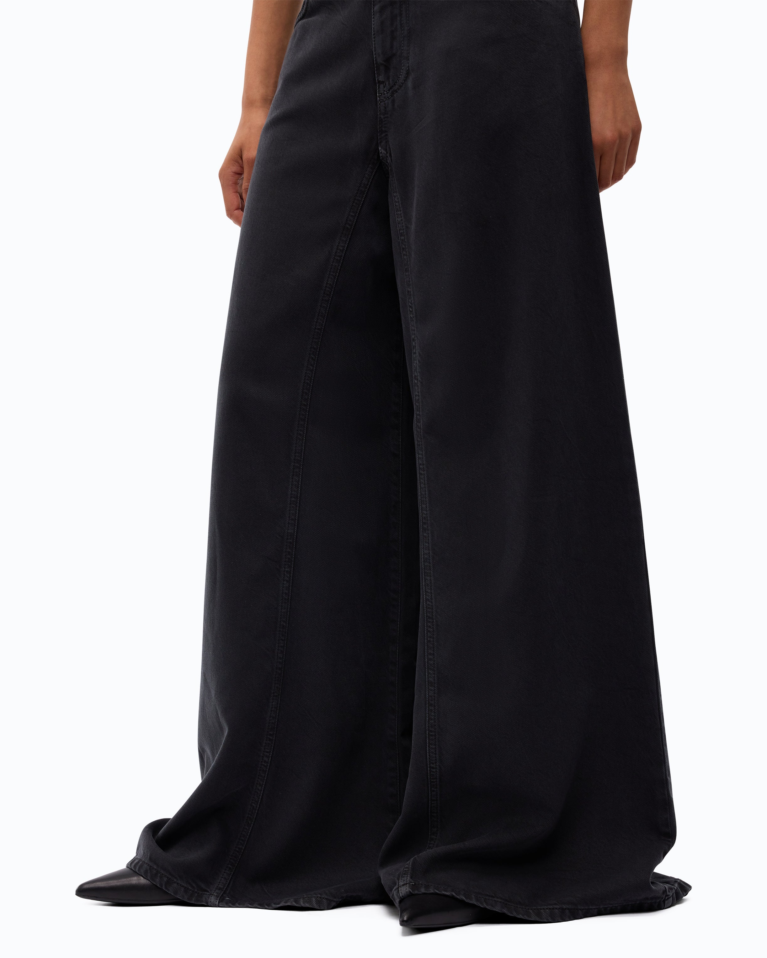 Pinko Winona Wide Leg dżinsy czarne rozszerzane