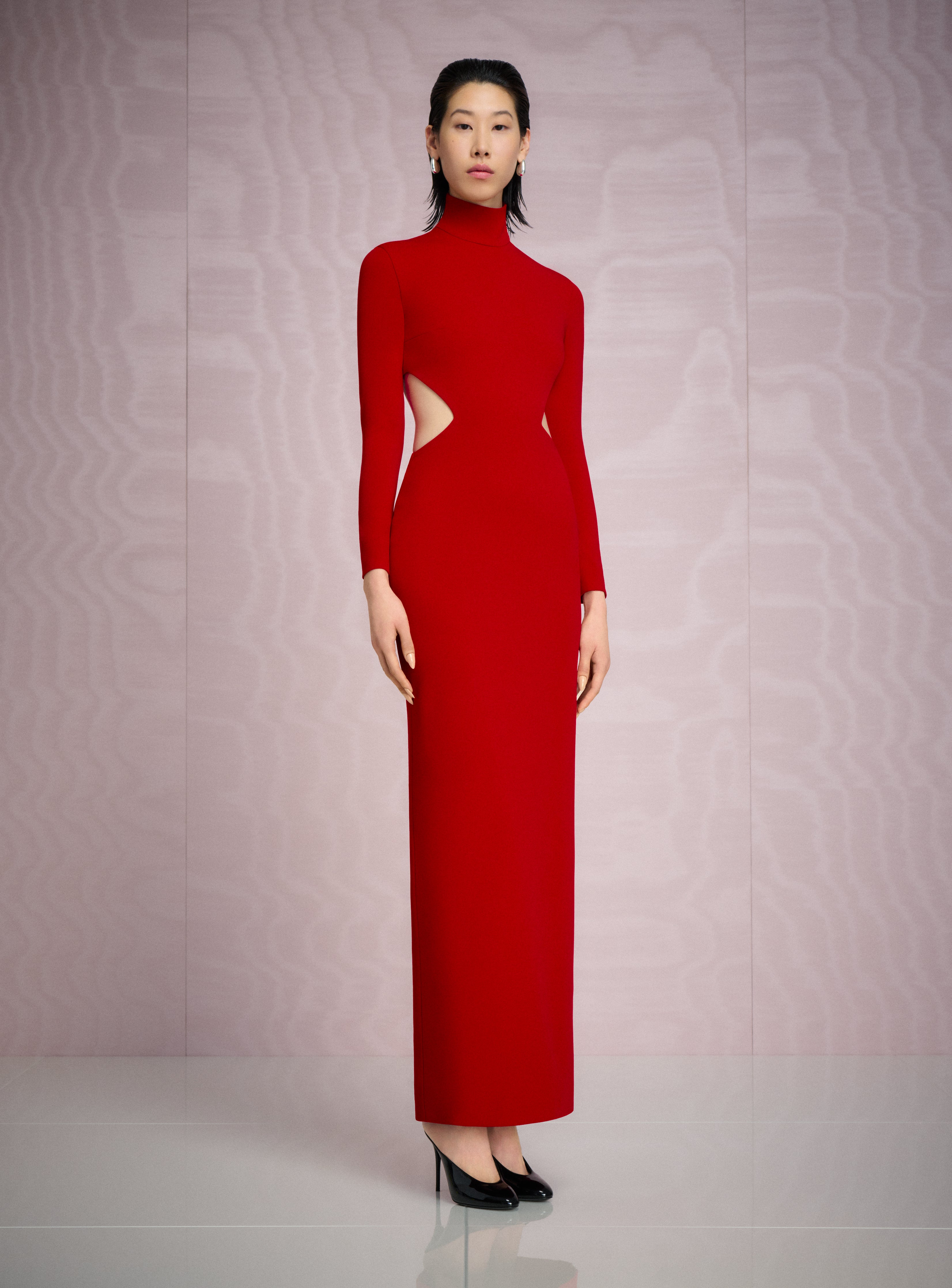 Solace London Wilma maxi sukienka wieczorowa Crimson Red
