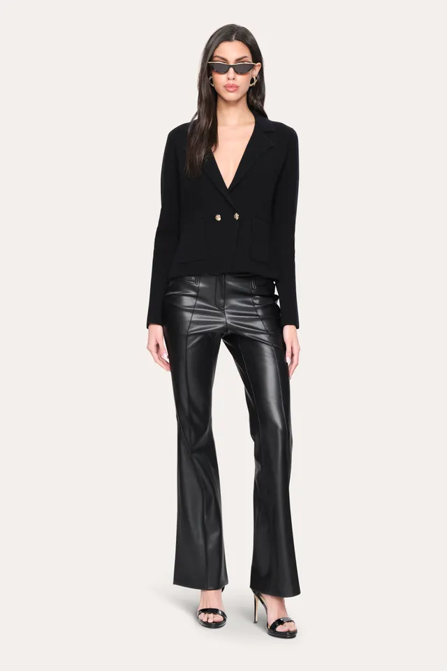 Elie Tahari Lily Knit Jacket żakiet czarny wełna