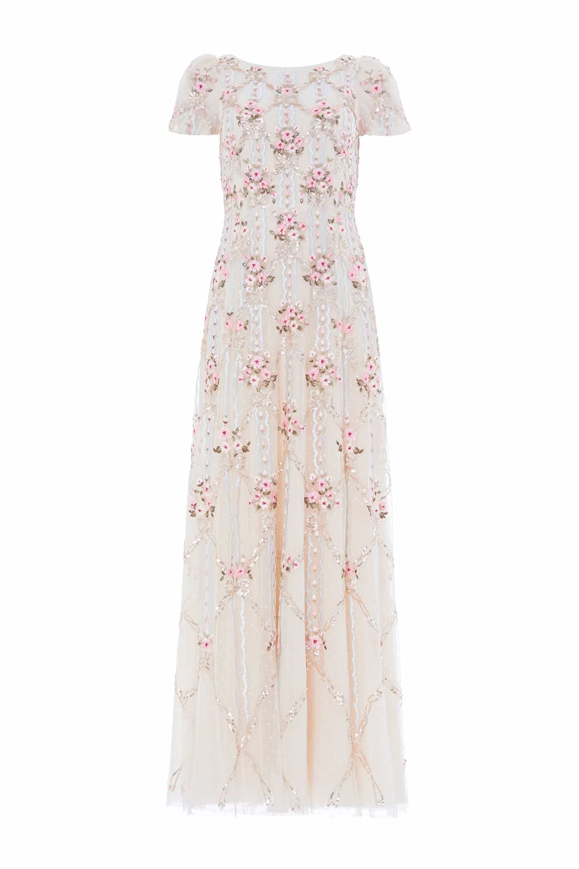 Needle & Thread Lovers Lace Gown suknia biała maxi