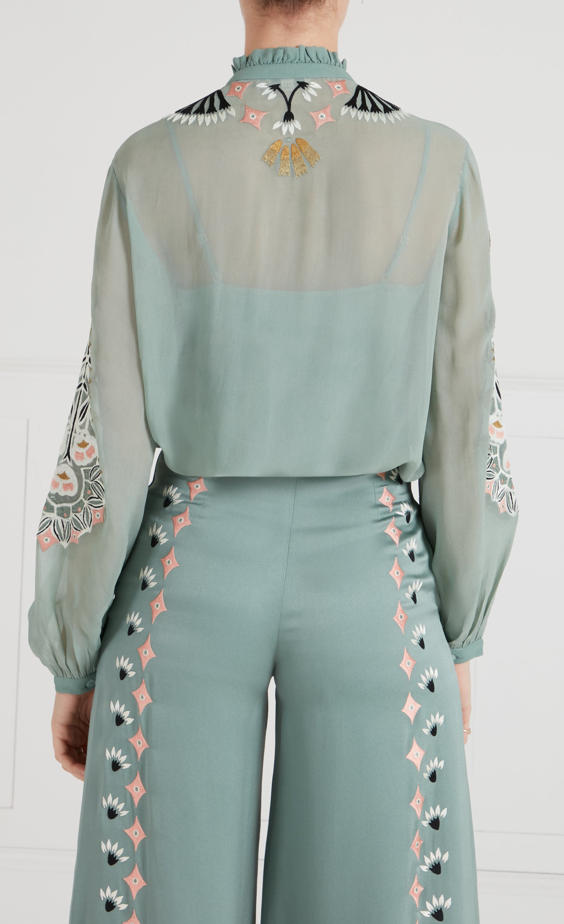 Temperley London Rosalba koszula jadeit haft