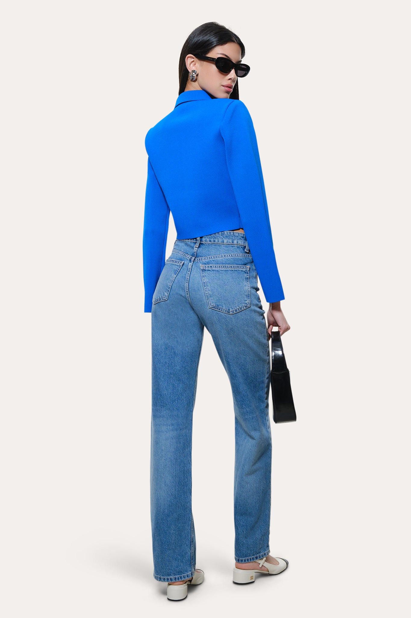 Elie Tahari Milano Sculpt Nolene żakiet kobaltowy