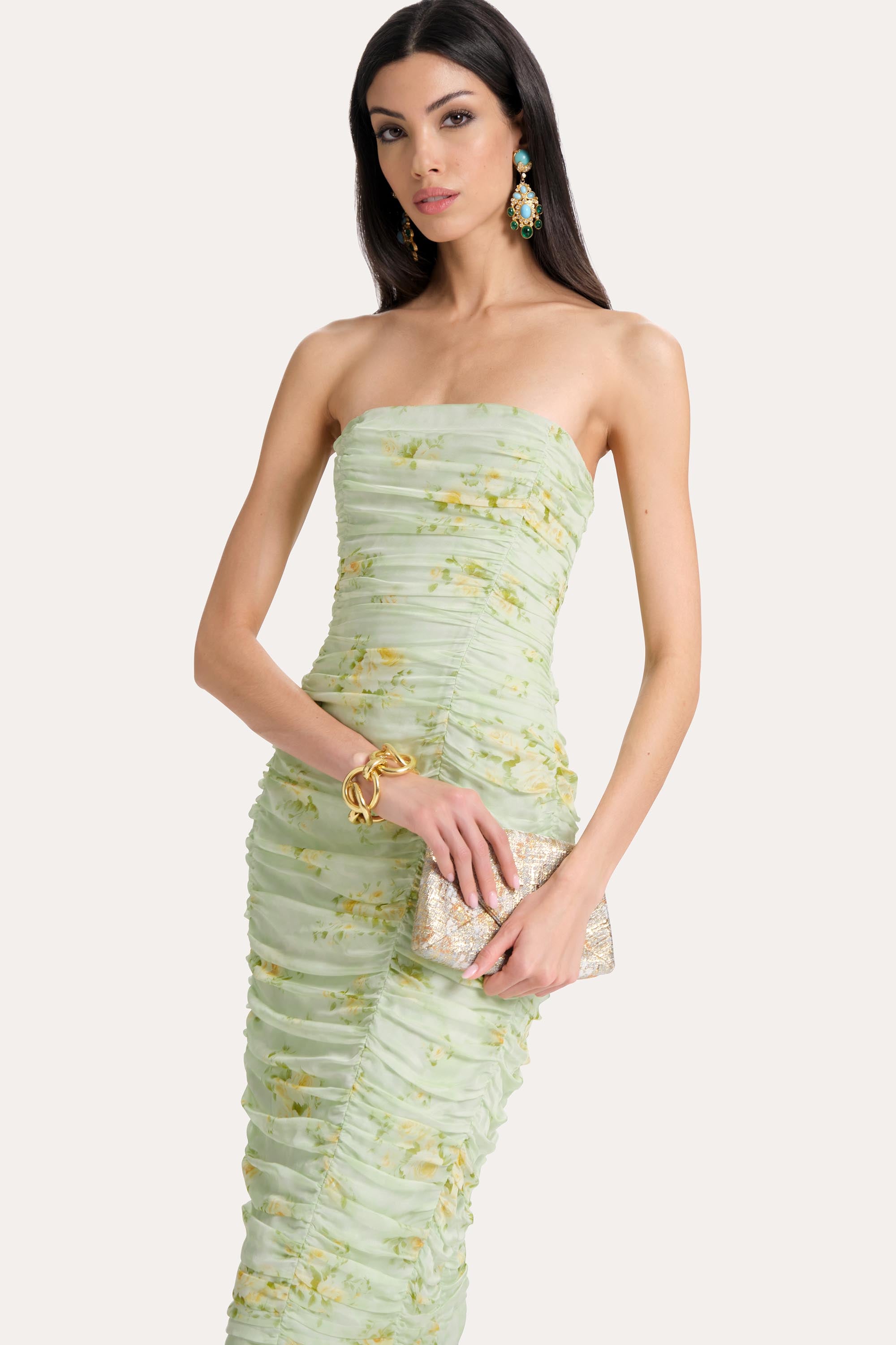 Elie Tahari Sierra E6011606 sukienka jedwabna print 100%