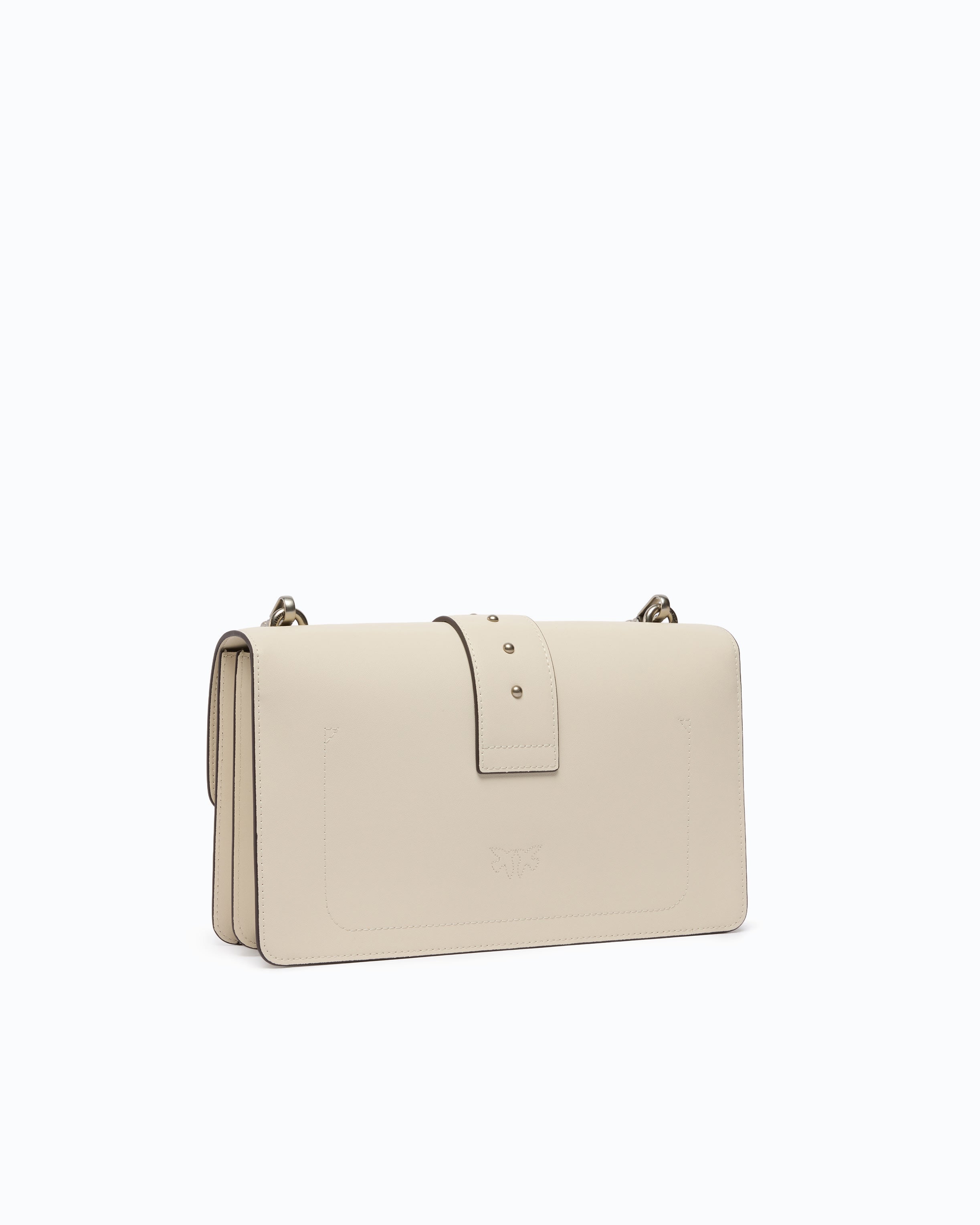 Pinko Love One torebka średnia biała skórzana crossbody