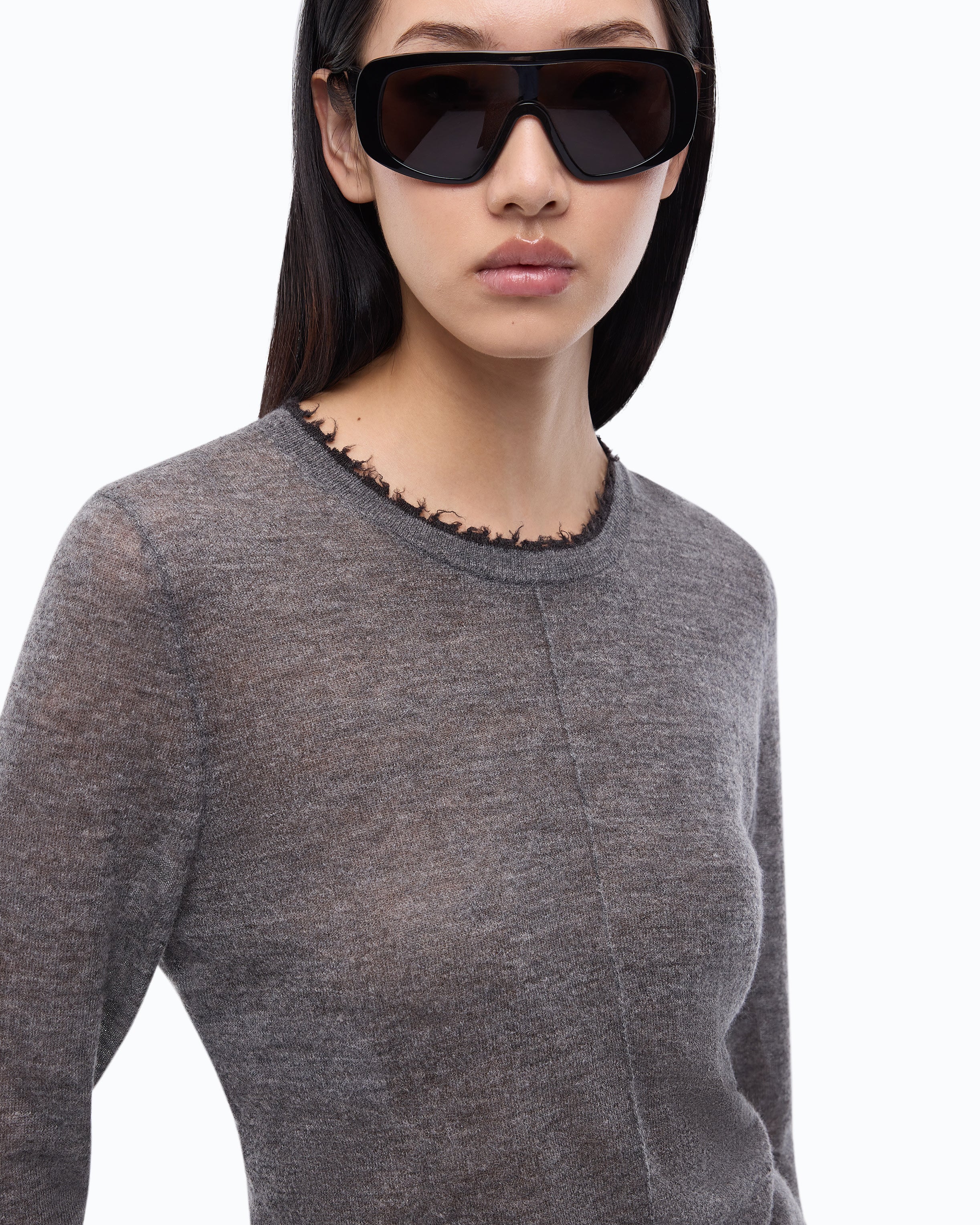 Pinko Pamplona Sweater sweter szary wełna kaszmir