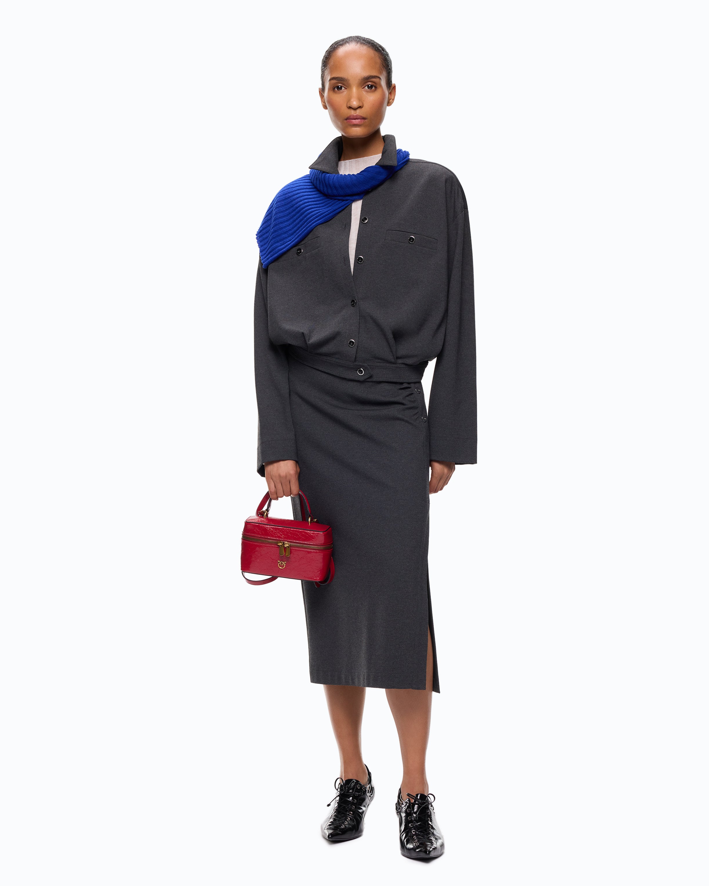 Pinko Caprifoglio Jacket kurtka koszulowa szara