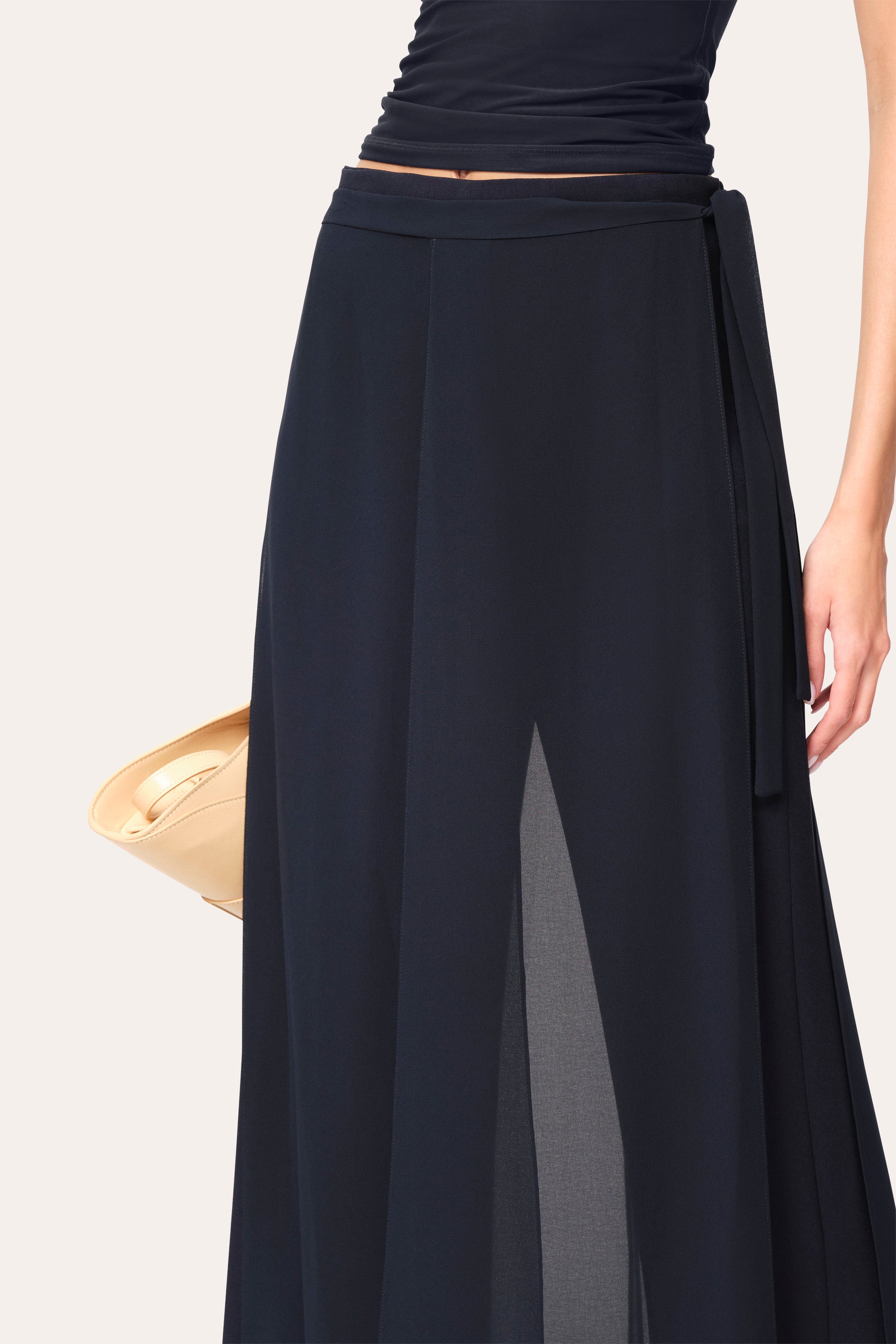 Elie Tahari Overlay Pant spodnie szerokie Stargazer