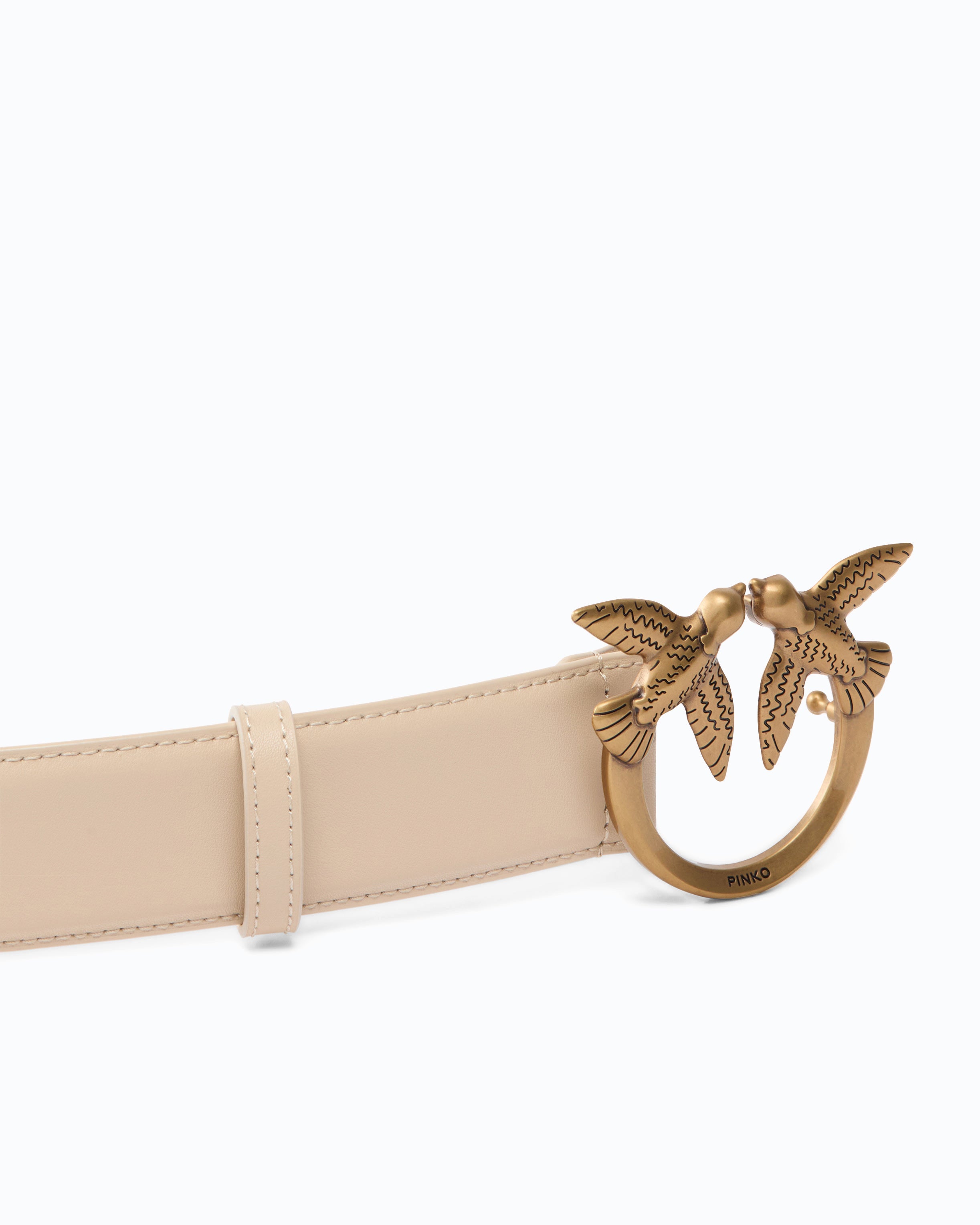 Pinko Love Birds pasek skórzany 4 cm