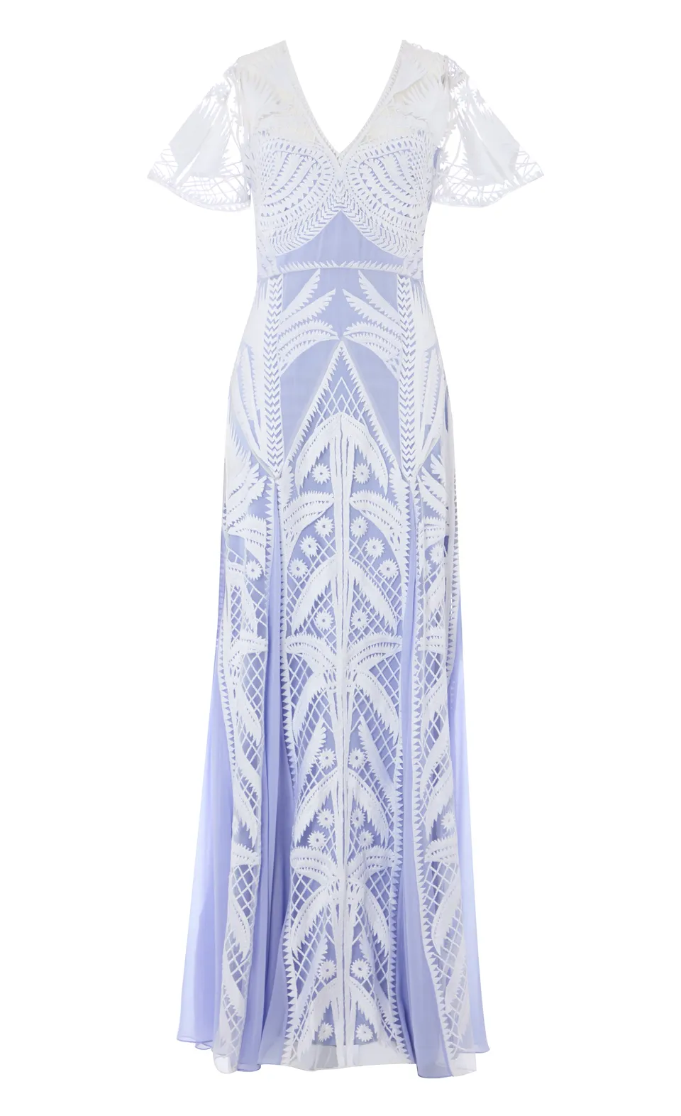 Temperley London Giselle suknia lawendowa haft tiul