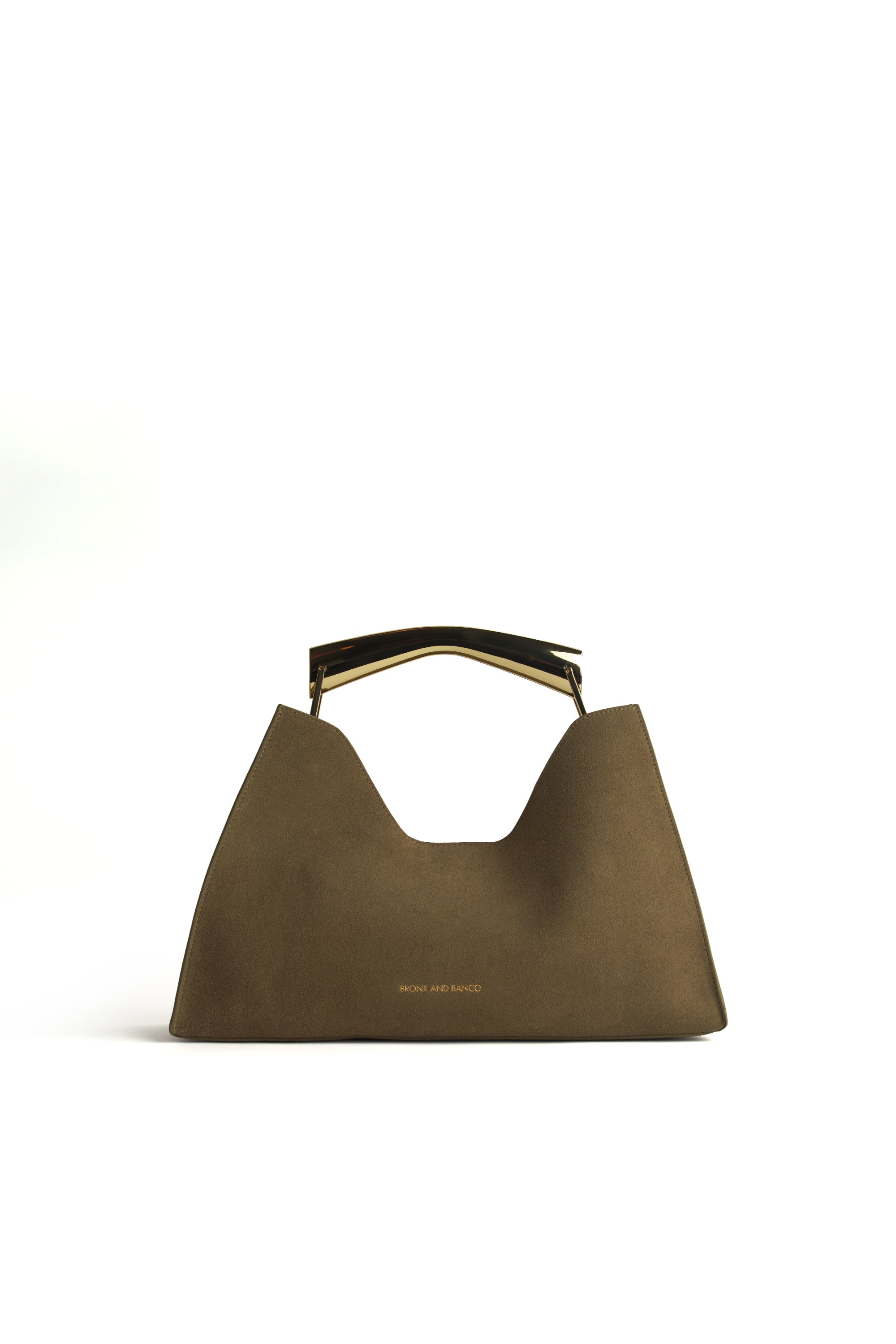 Bronx and Banco Poline Midi torebka zamsz khaki