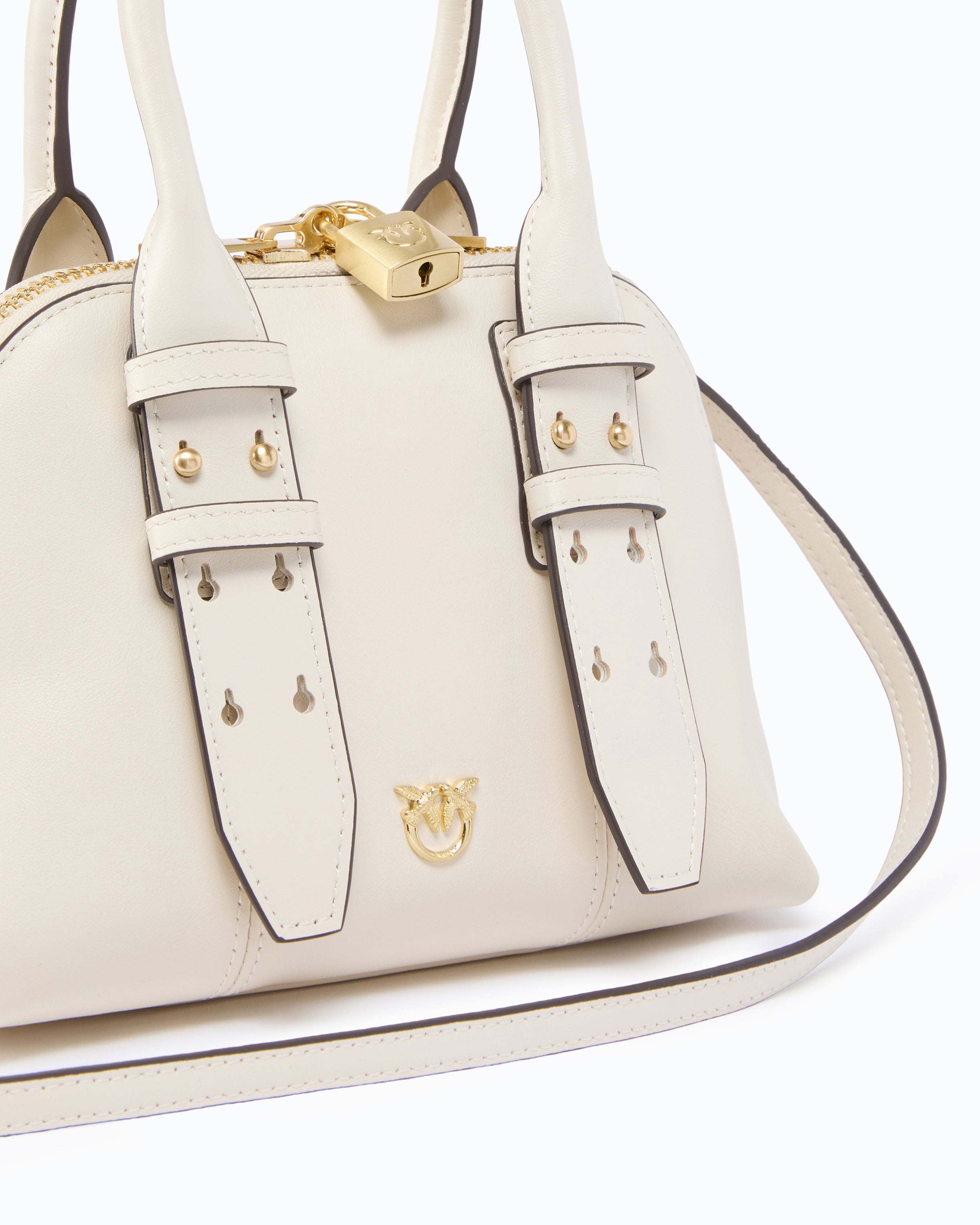 Pinko Escape Bag Mini torebka biała skórzana