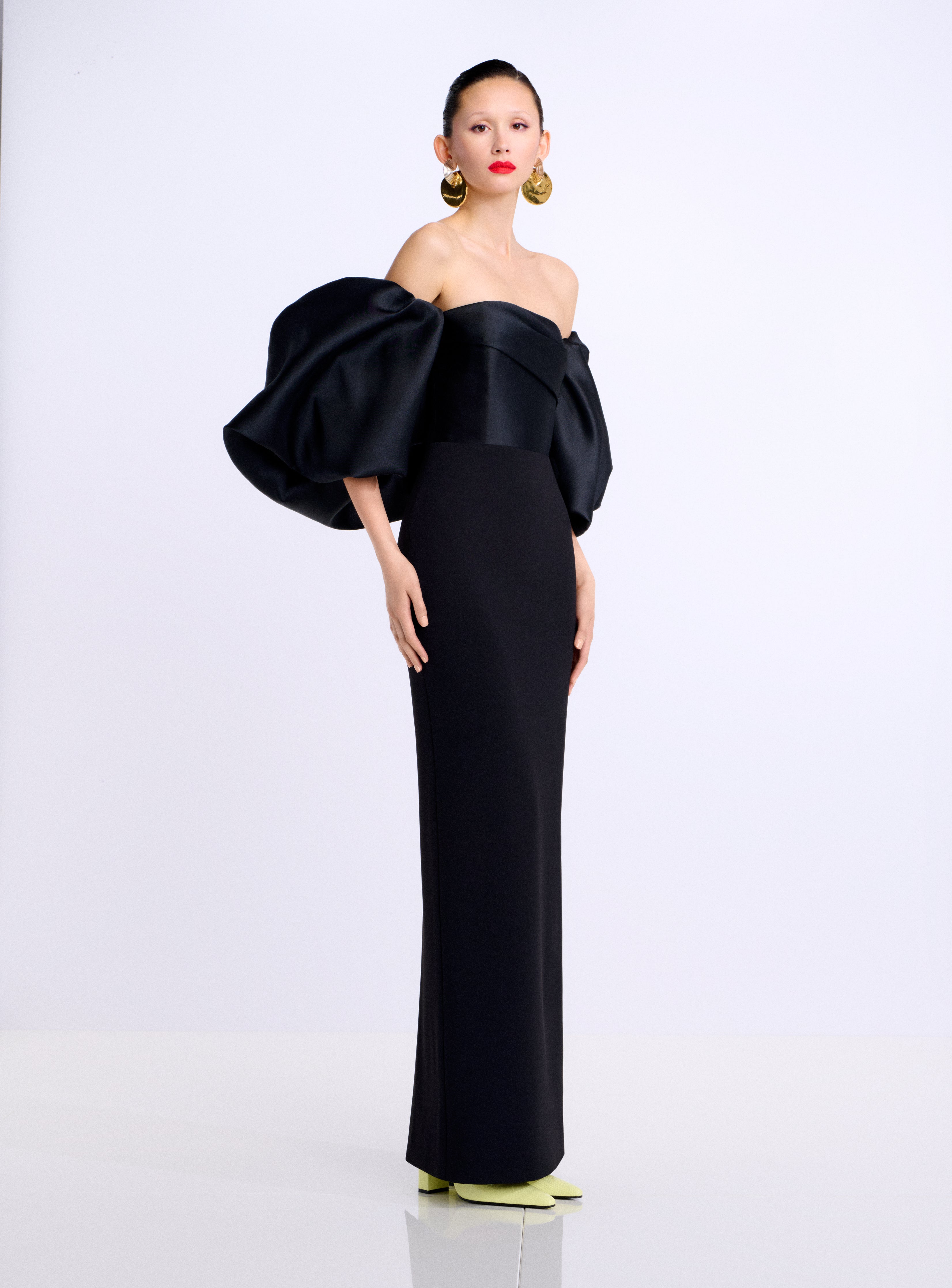 Solace London Floris Maxi sukienka wieczorowa czarna