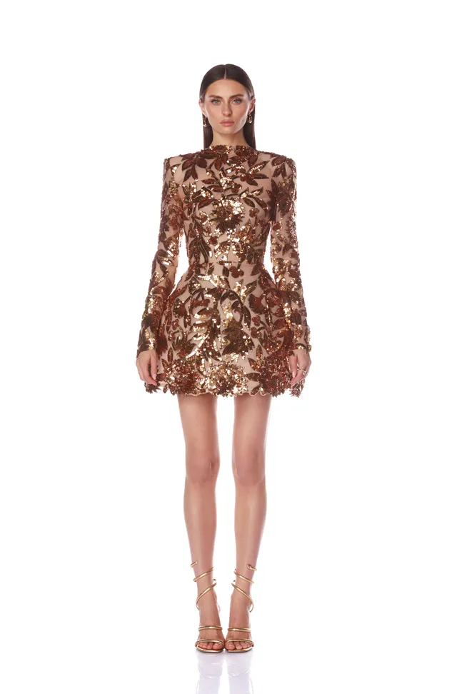 Bronx and Banco Aurelia Gold Mini sukienka cekinowa