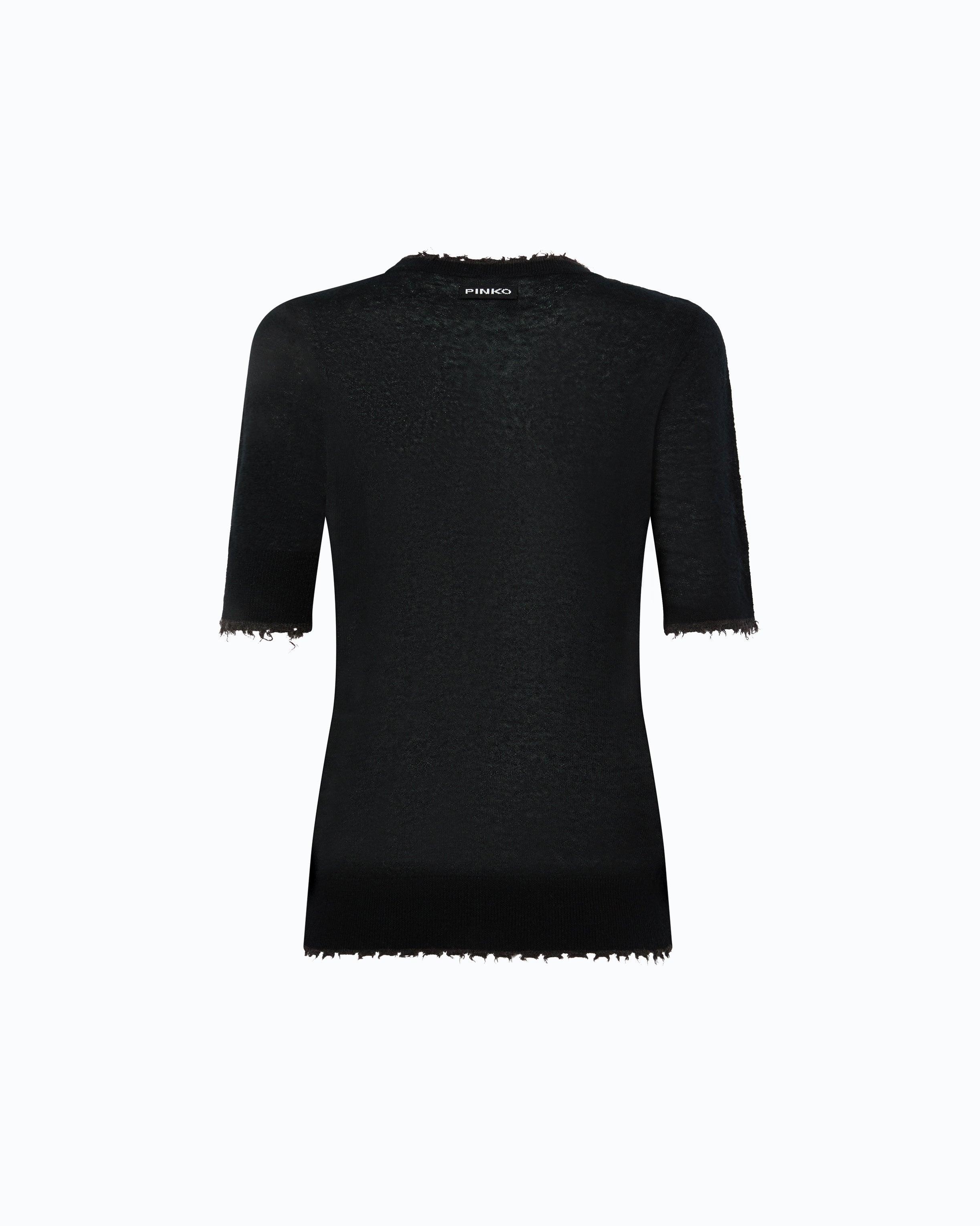 Pinko Nicosia Sweater sweter czarny wełna merynosów