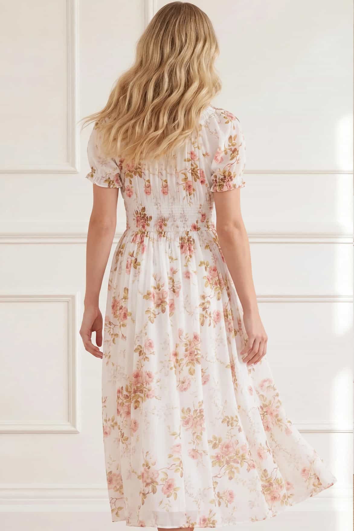 Needle & Thread Summer's Rose Ballerina sukienka biaoaa w kwiaty