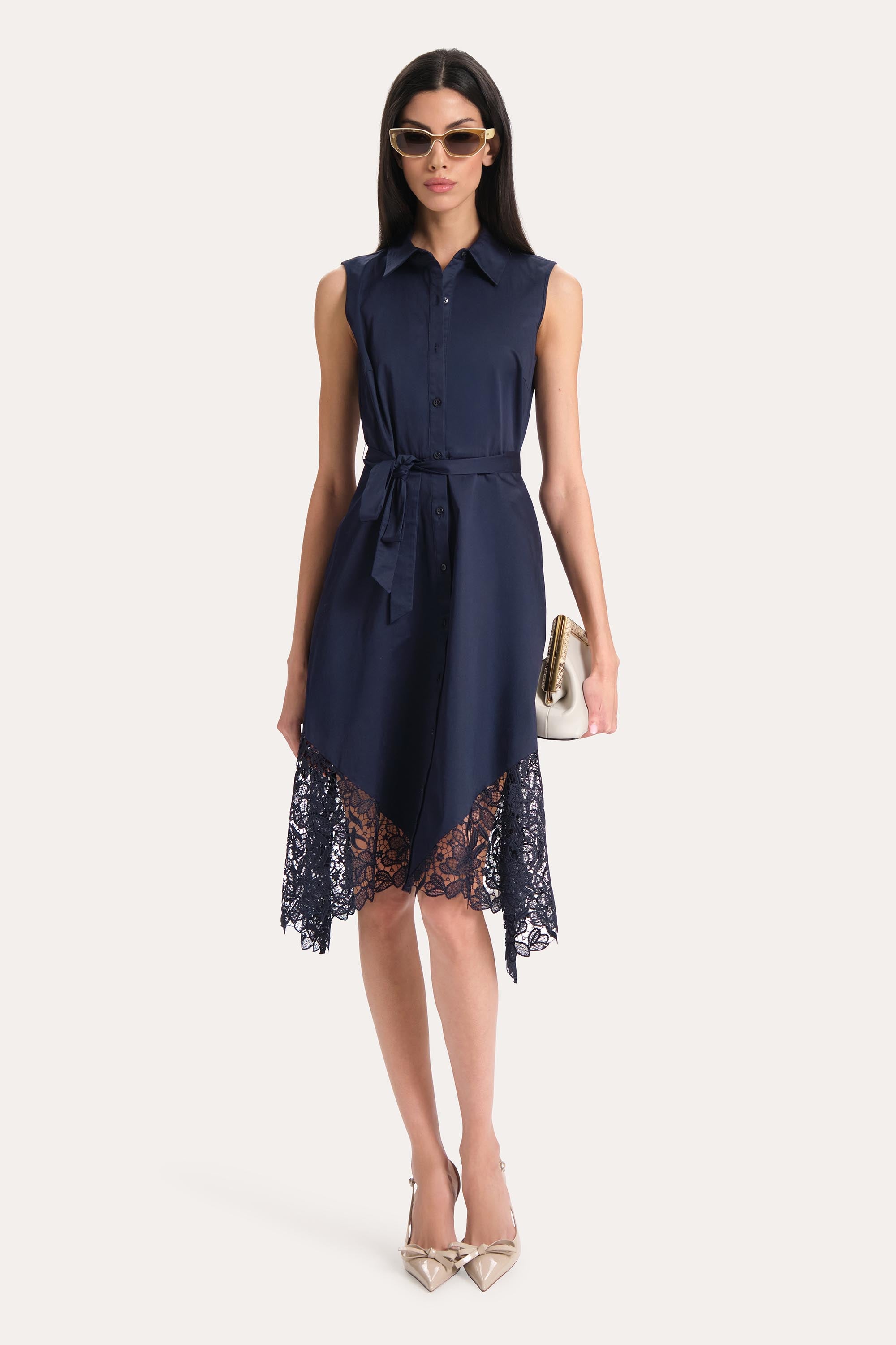 Elie Tahari Cotton sukienka bawełniana Stargazer