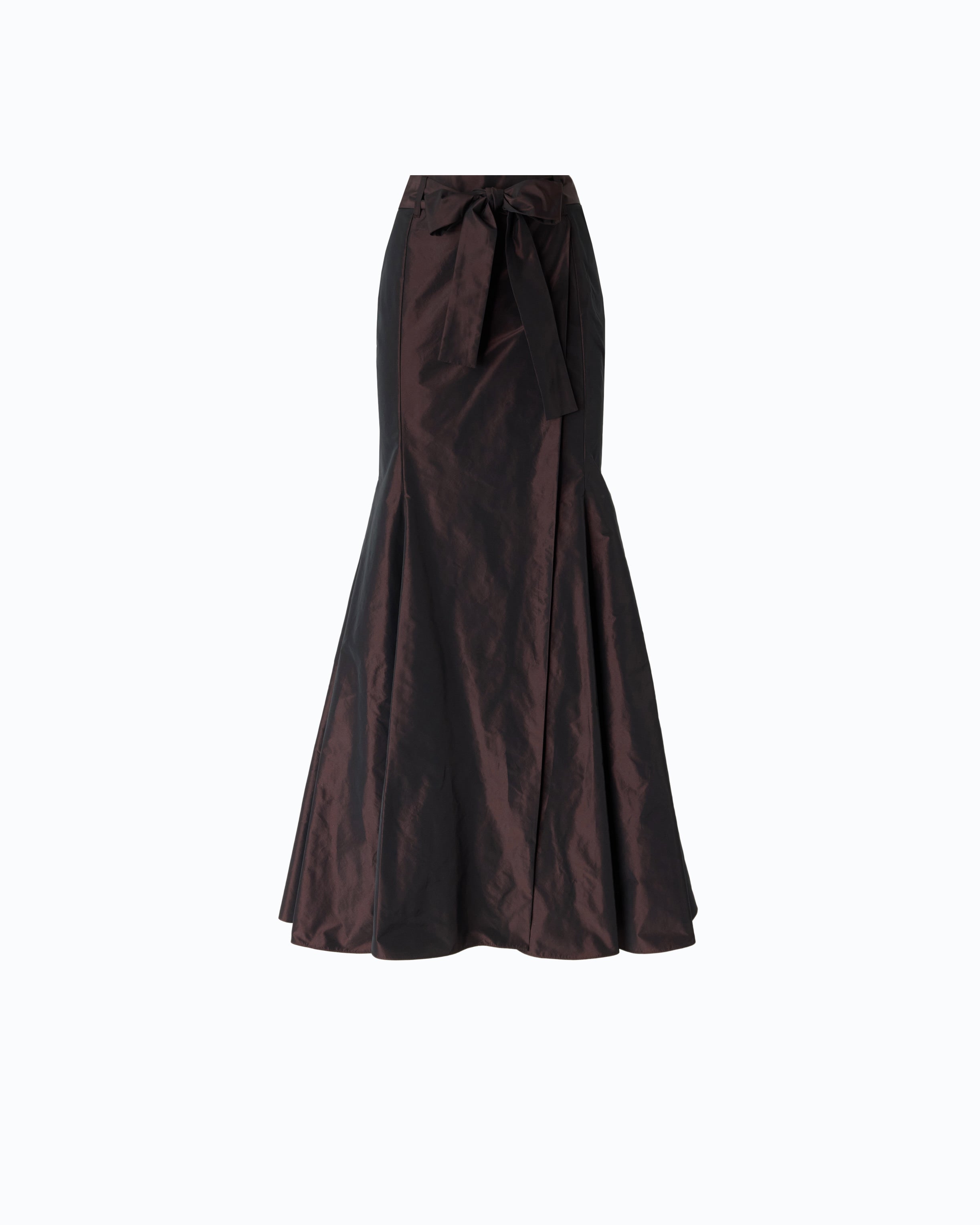 Pinko Pick-Up Skirt spódnica tafta brązowa maxi