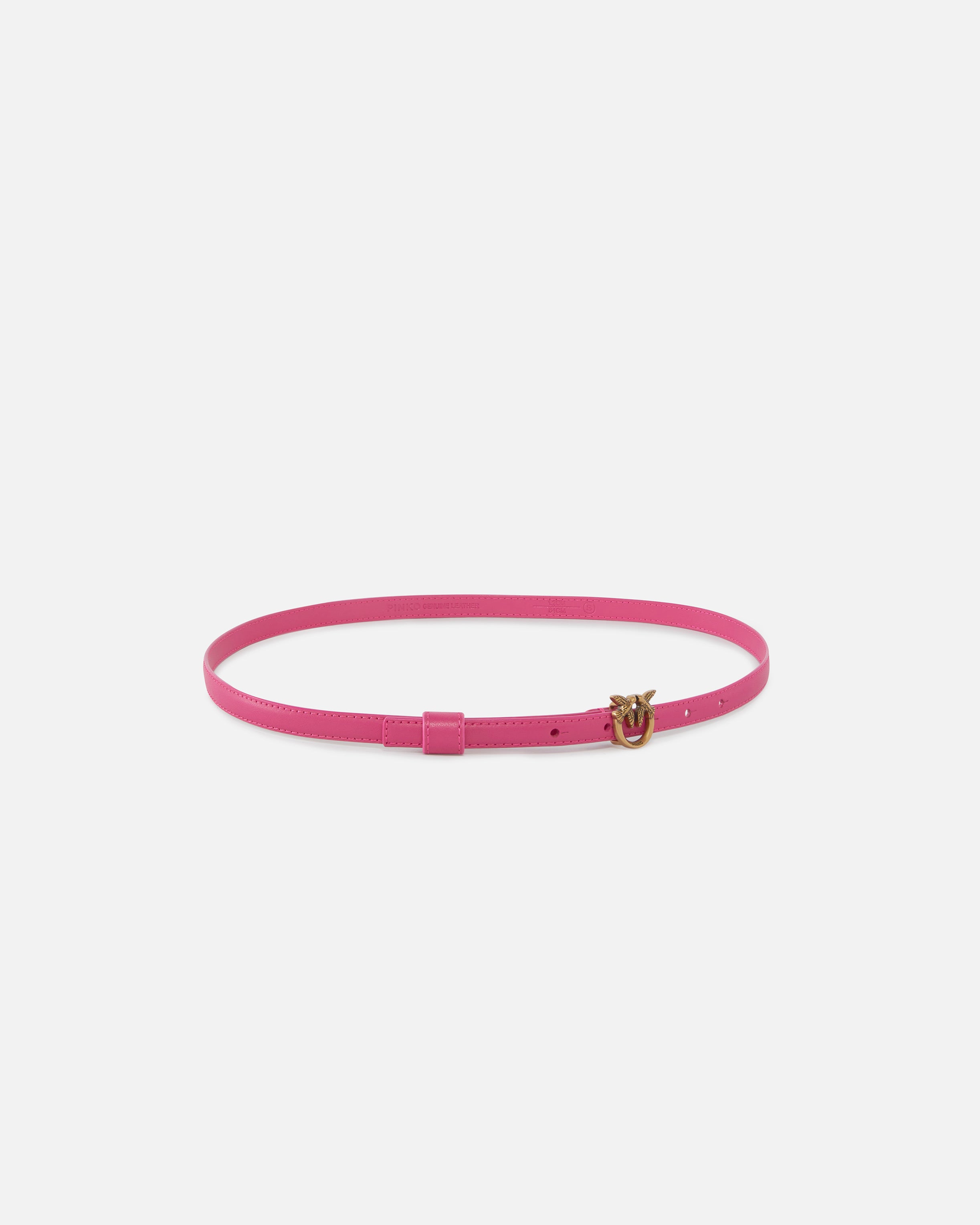 Pinko Love Birds Thin Buckle Belt pasek 1cm skóra