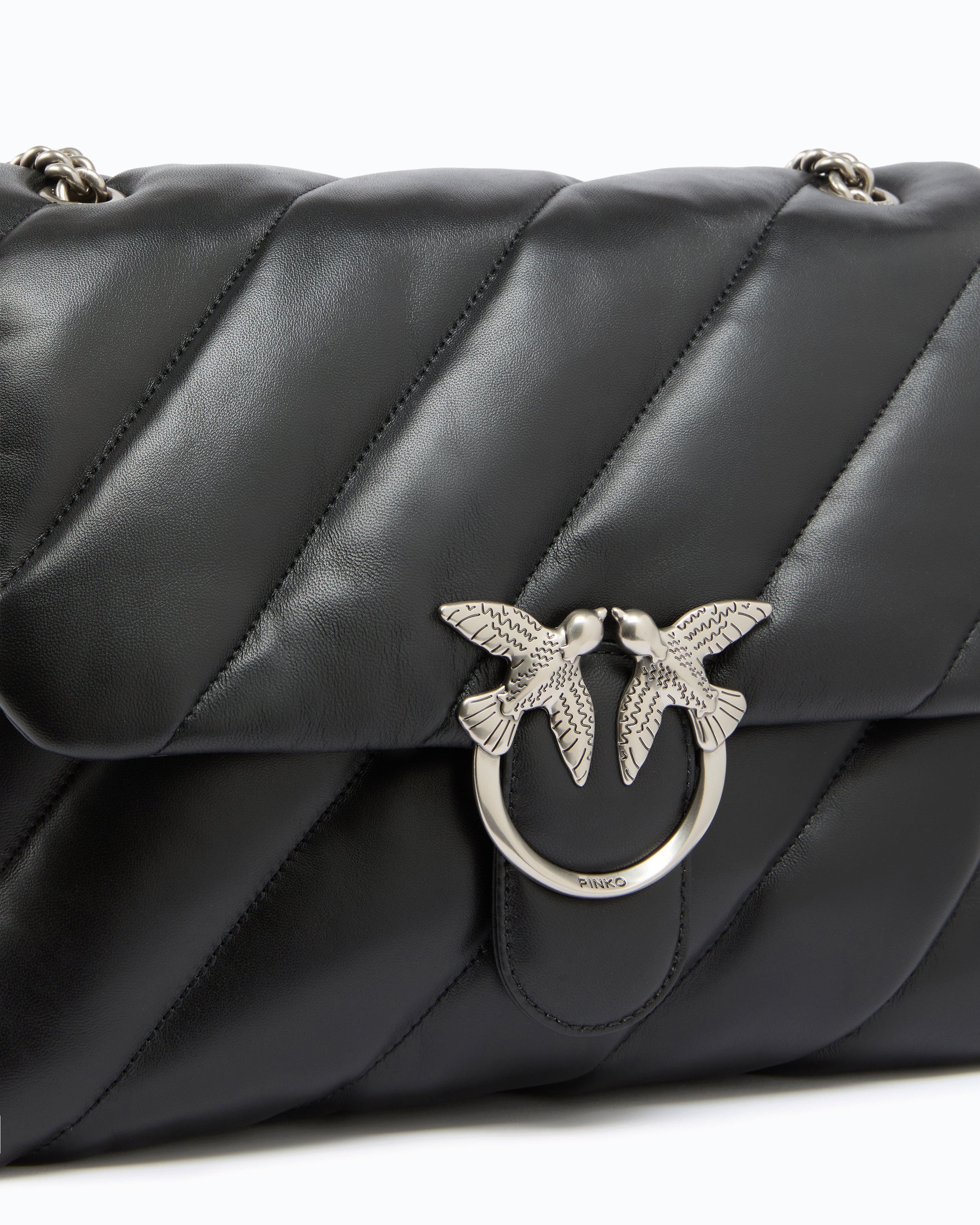 Pinko Big Love Bag Puff Maxi Quilt torebka czarna