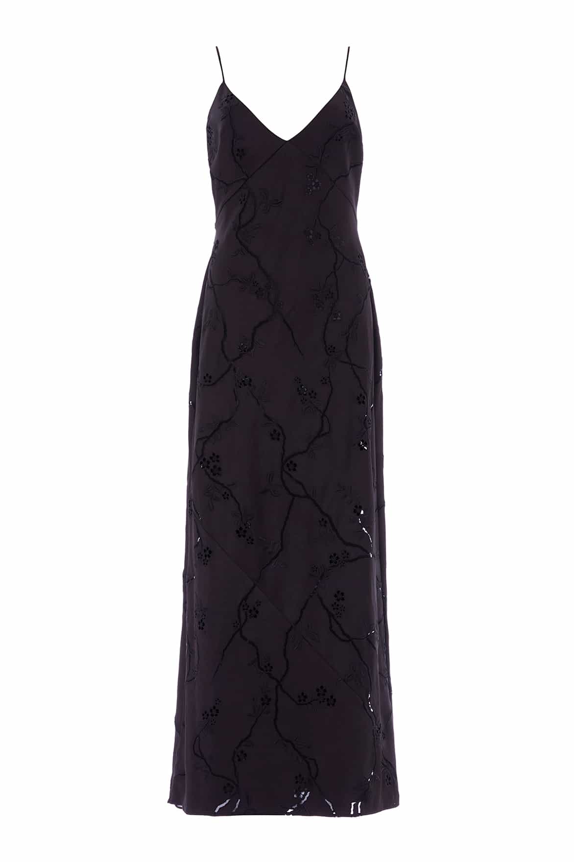 Needle & Thread Cherry Blossom Satin Cami Gown czarna