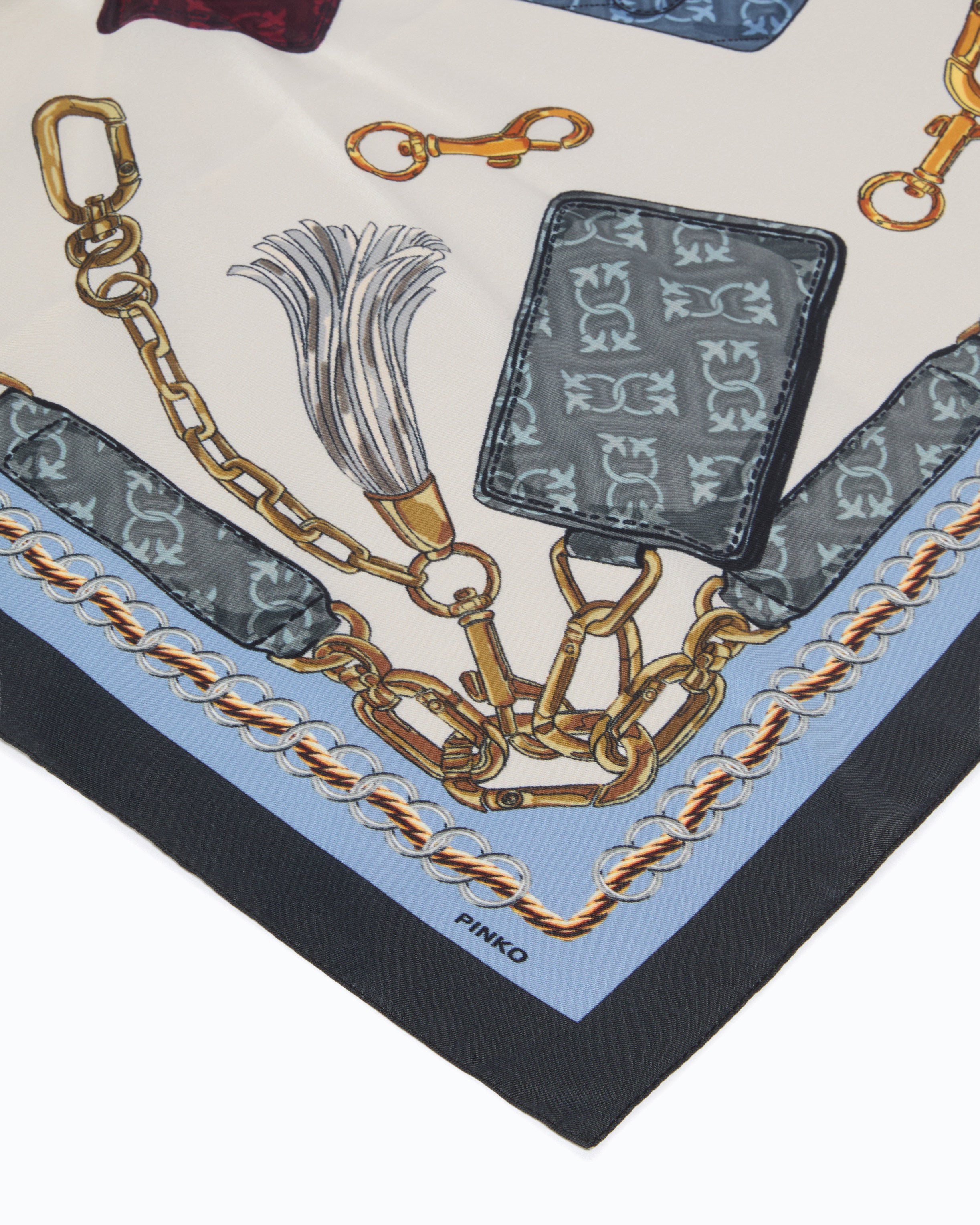 Pinko Limbo Foulard apaszka czarna w torebki