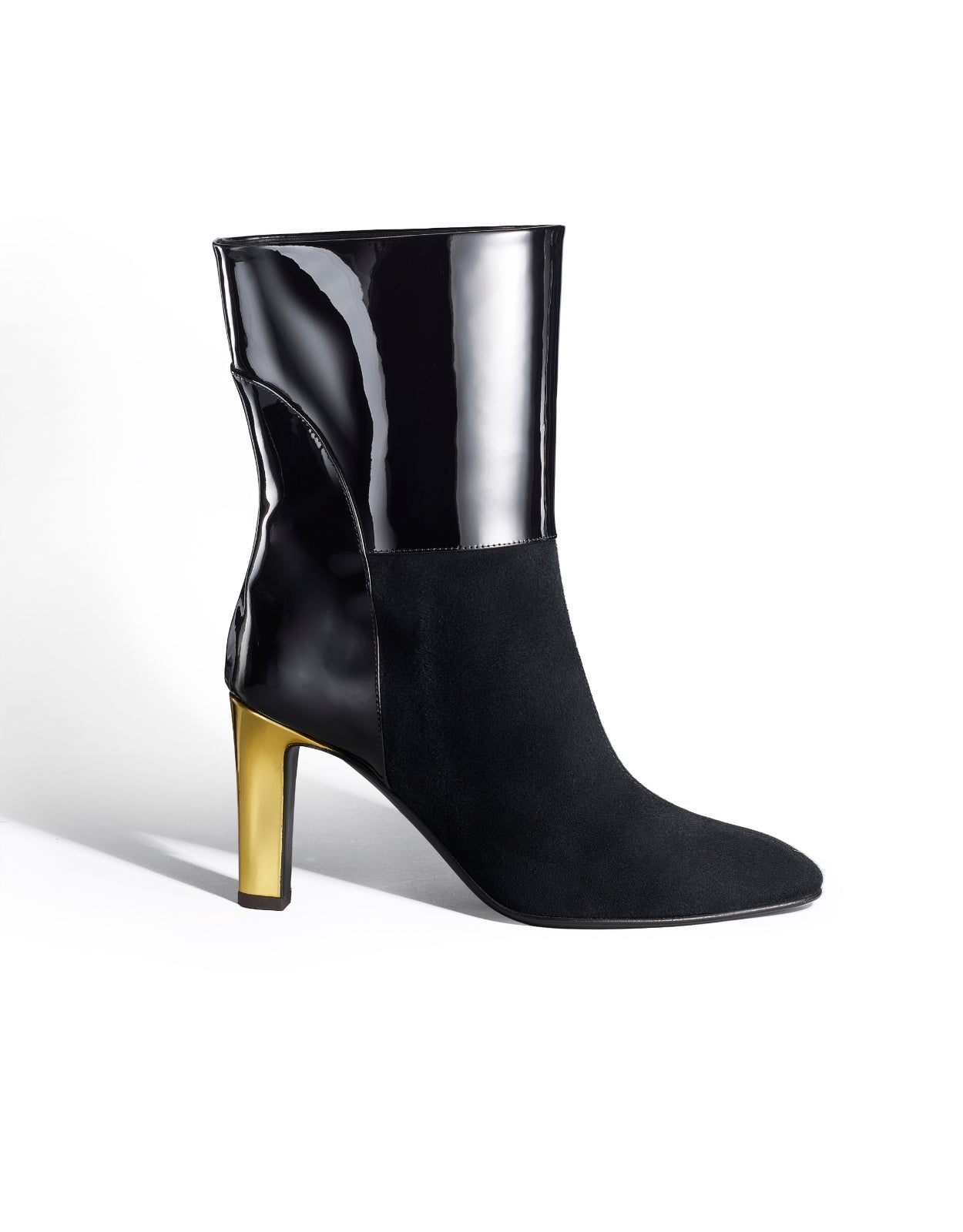 Temperley London Dusk botki skórzane czarne obcas 9 cm