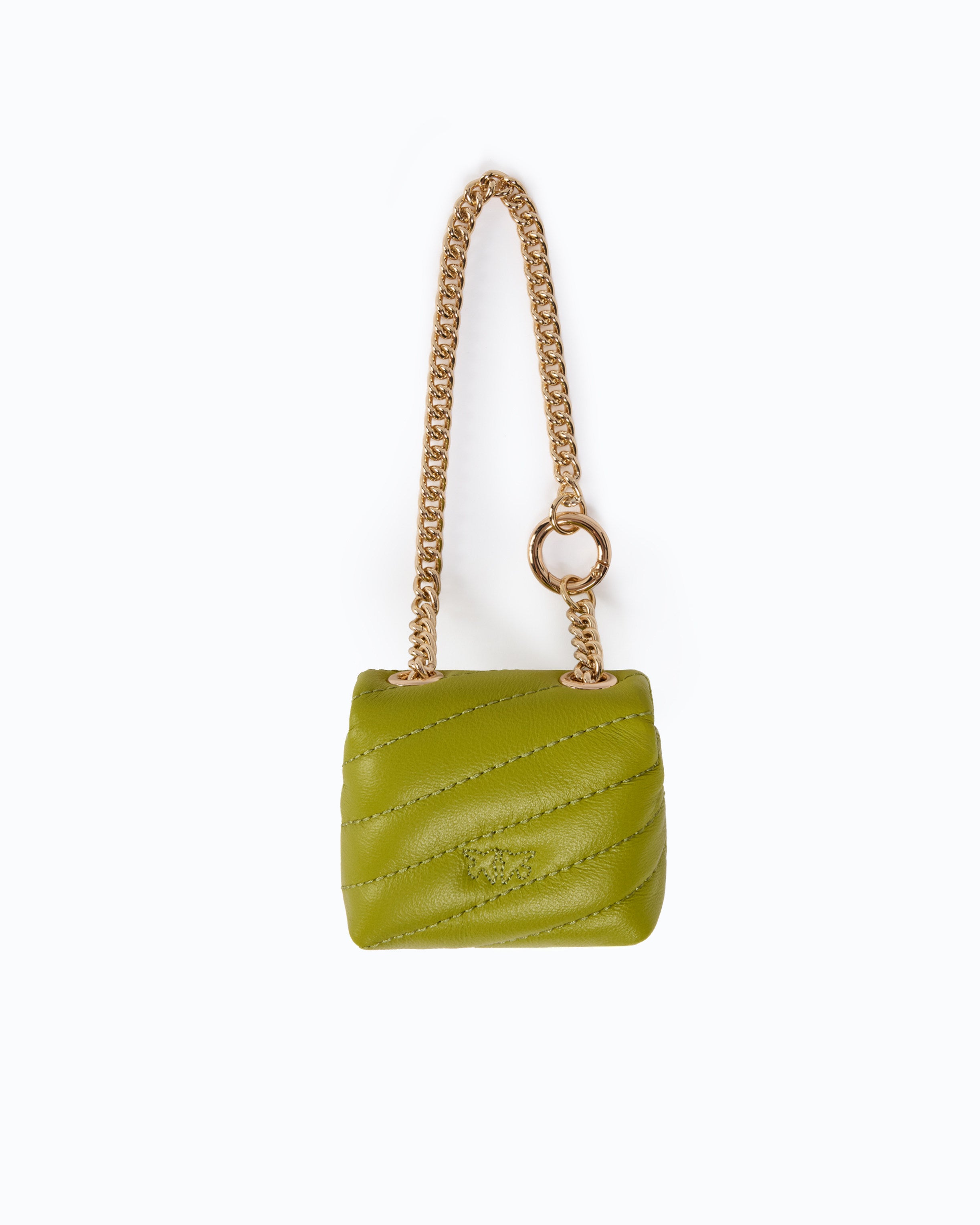 Pinko Nano Love Bag Puff brelok ze skóry nappa