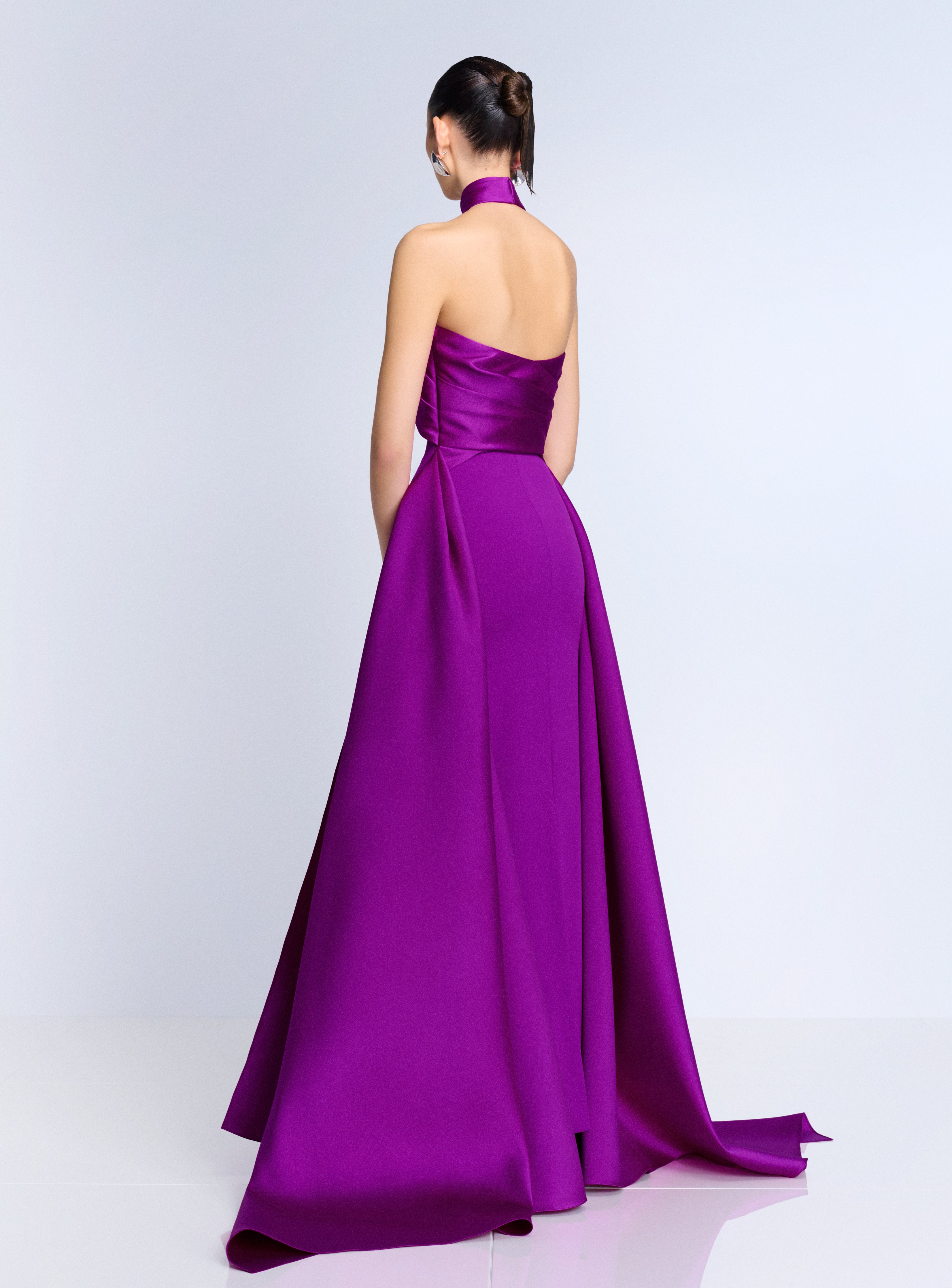Solace London Rumi sukienka wieczorowa maxi fioletowa