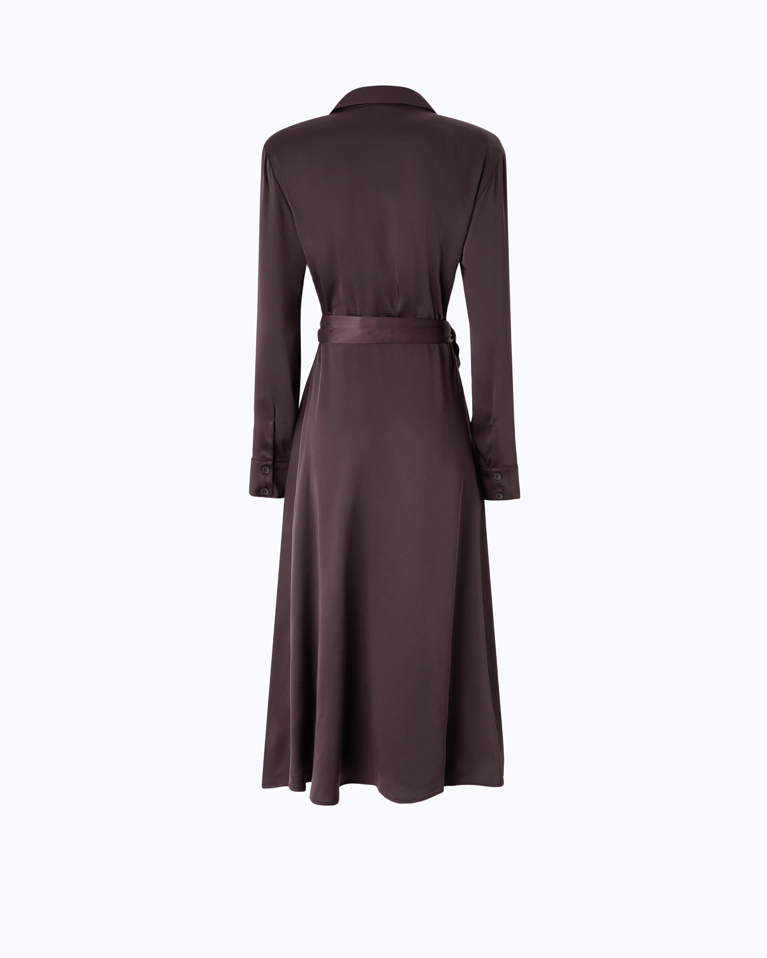 Pinko Ankur Dress sukienka midi brązowa kopertowa