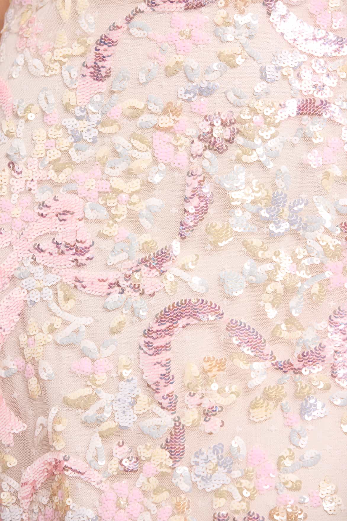 Needle & Thread Dancing Ribbon Gown sukienka cekinowa maxi