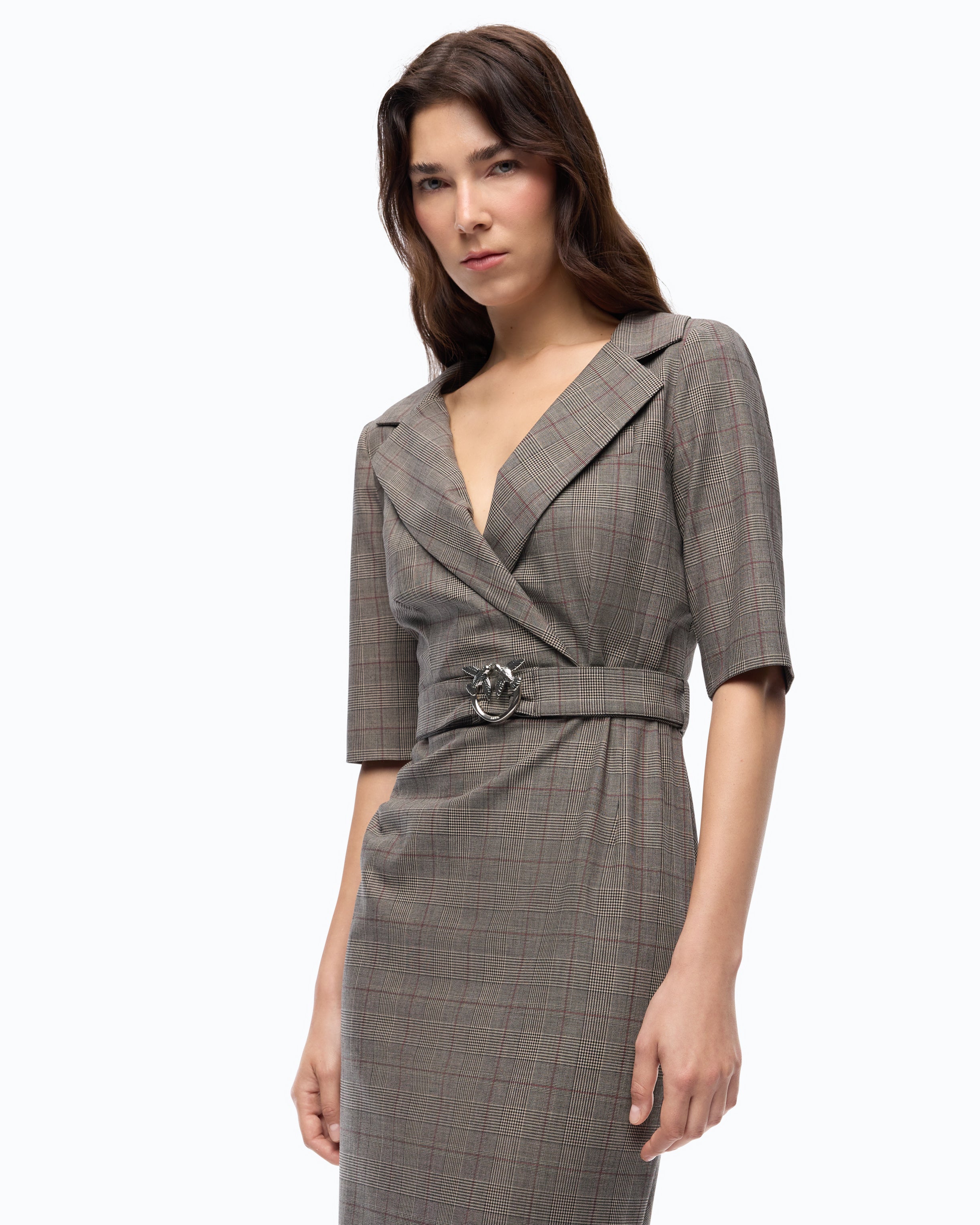 Pinko Anthea Dress sukienka koktajlowa krata 36-52
