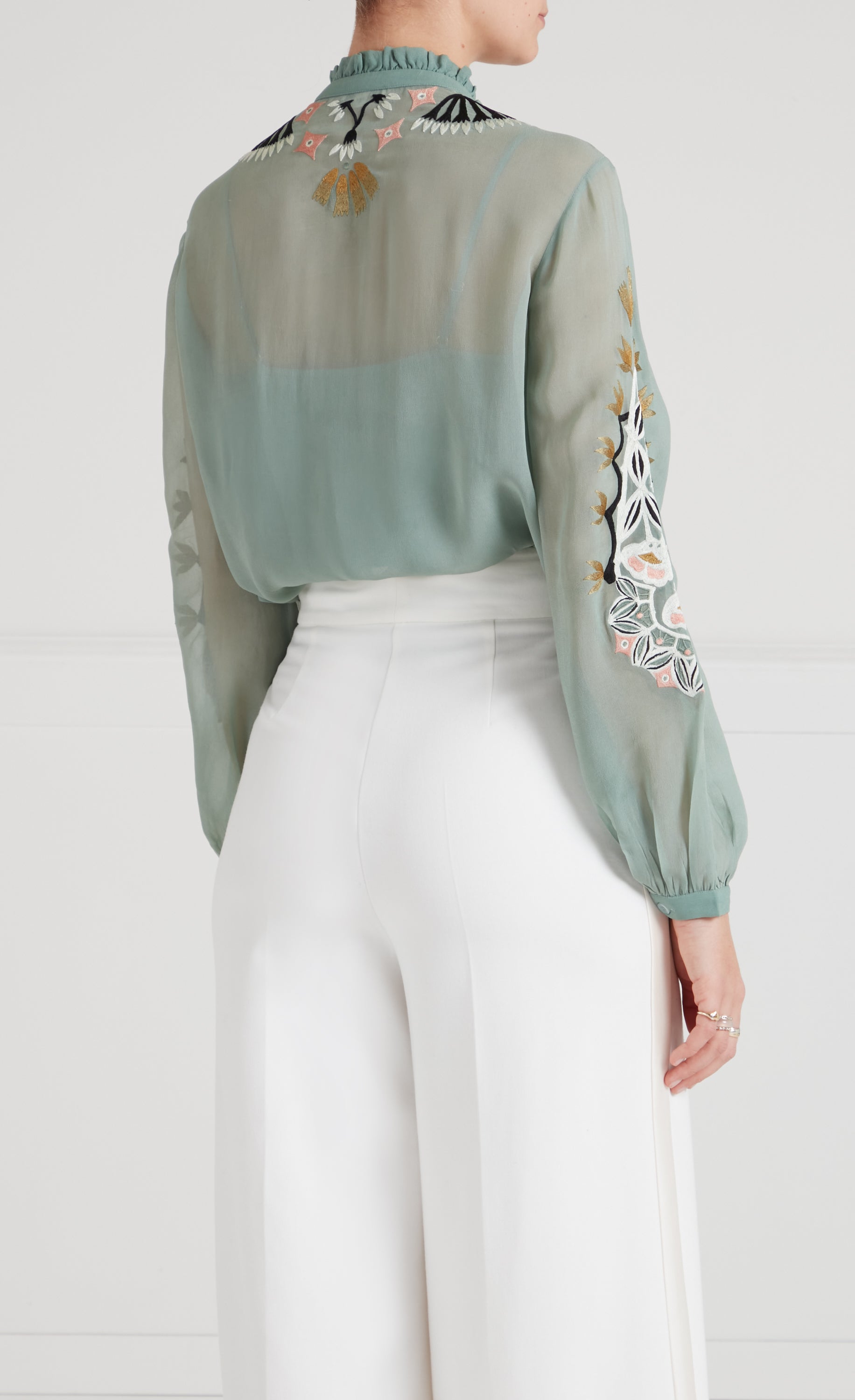 Temperley London Rosalba koszula jadeit haft