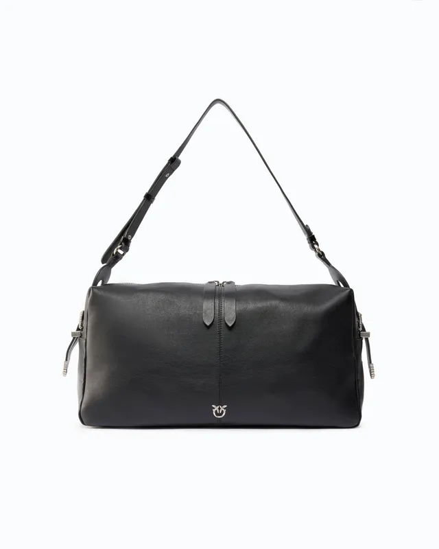Pinko Keeper Bag torba skórzana czarna duża