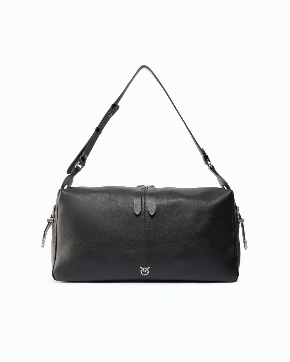 Pinko Keeper Bag torba skórzana czarna duża