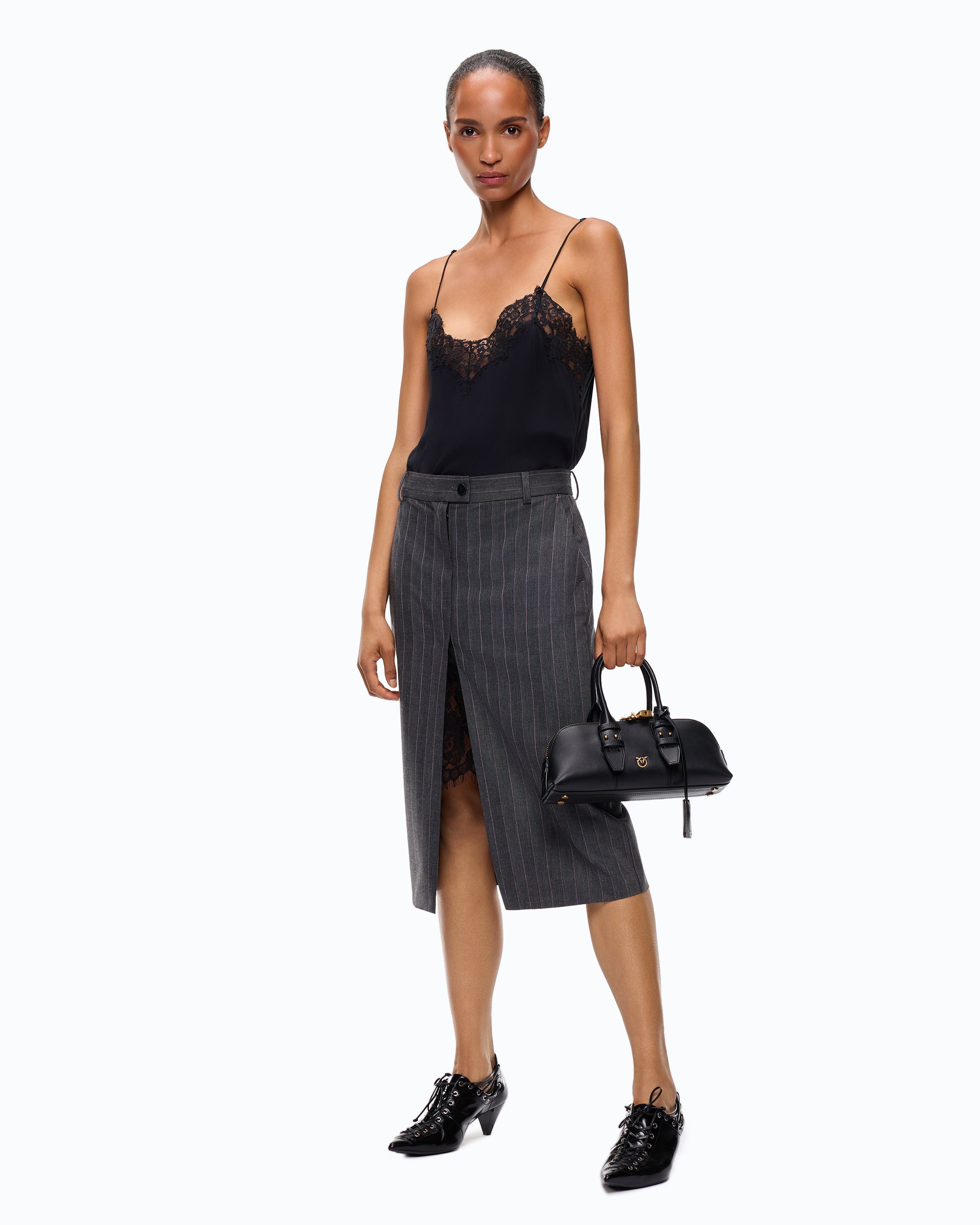 Pinko Arneis Dress sukienka szara za kolano