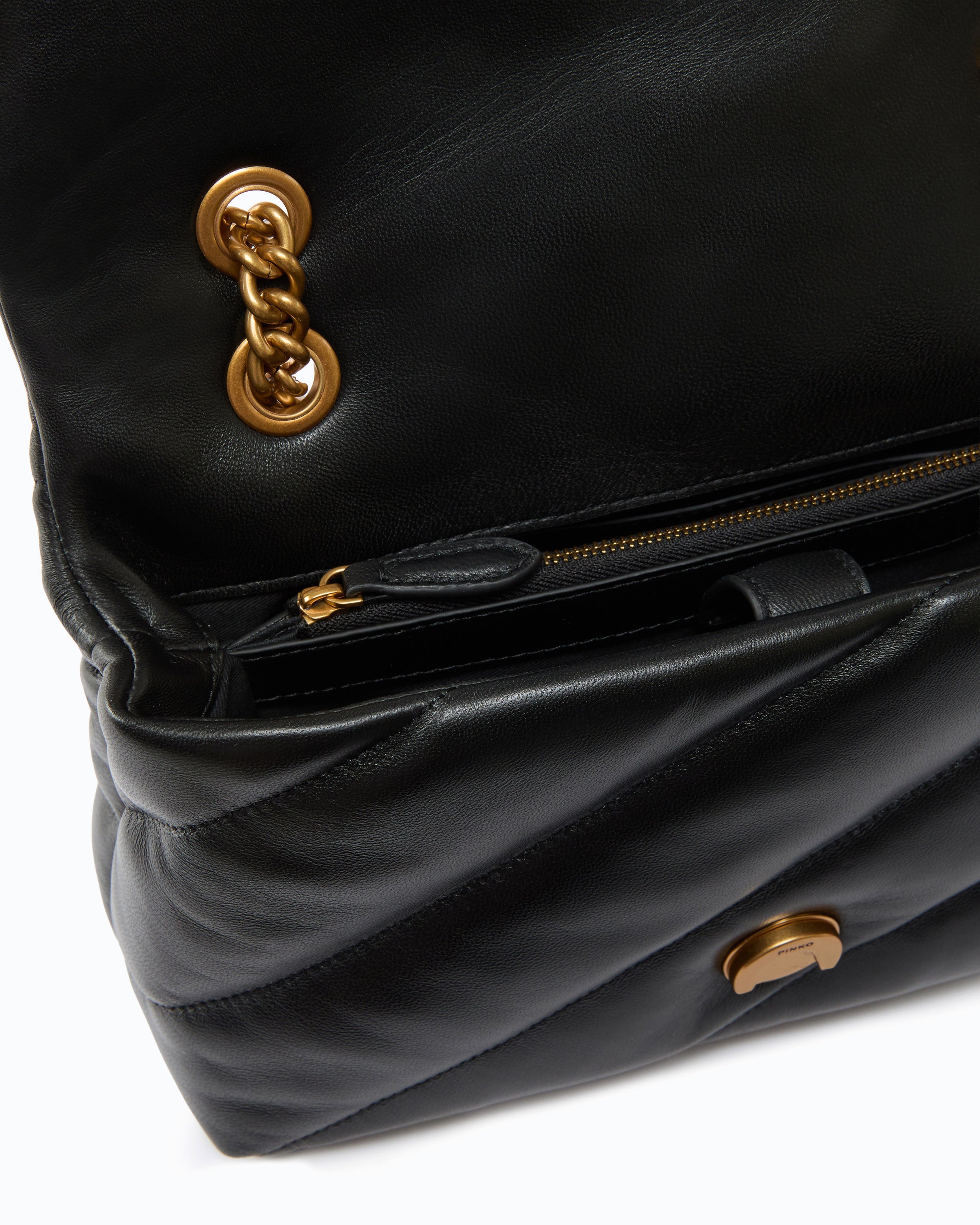 Pinko Classic Love Bag Puff Maxi Quilt torebka czarna pikowana